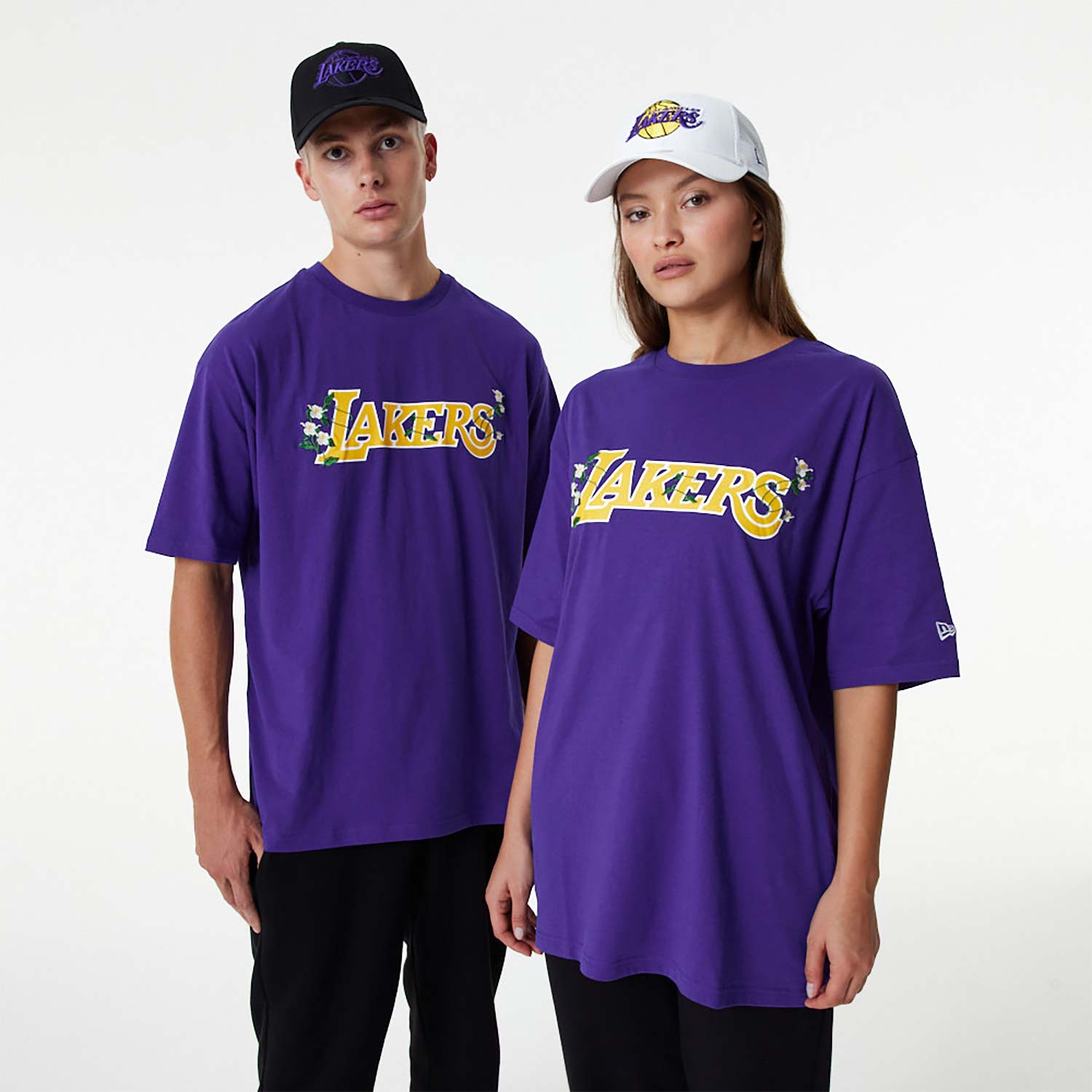 lakers new era t shirt