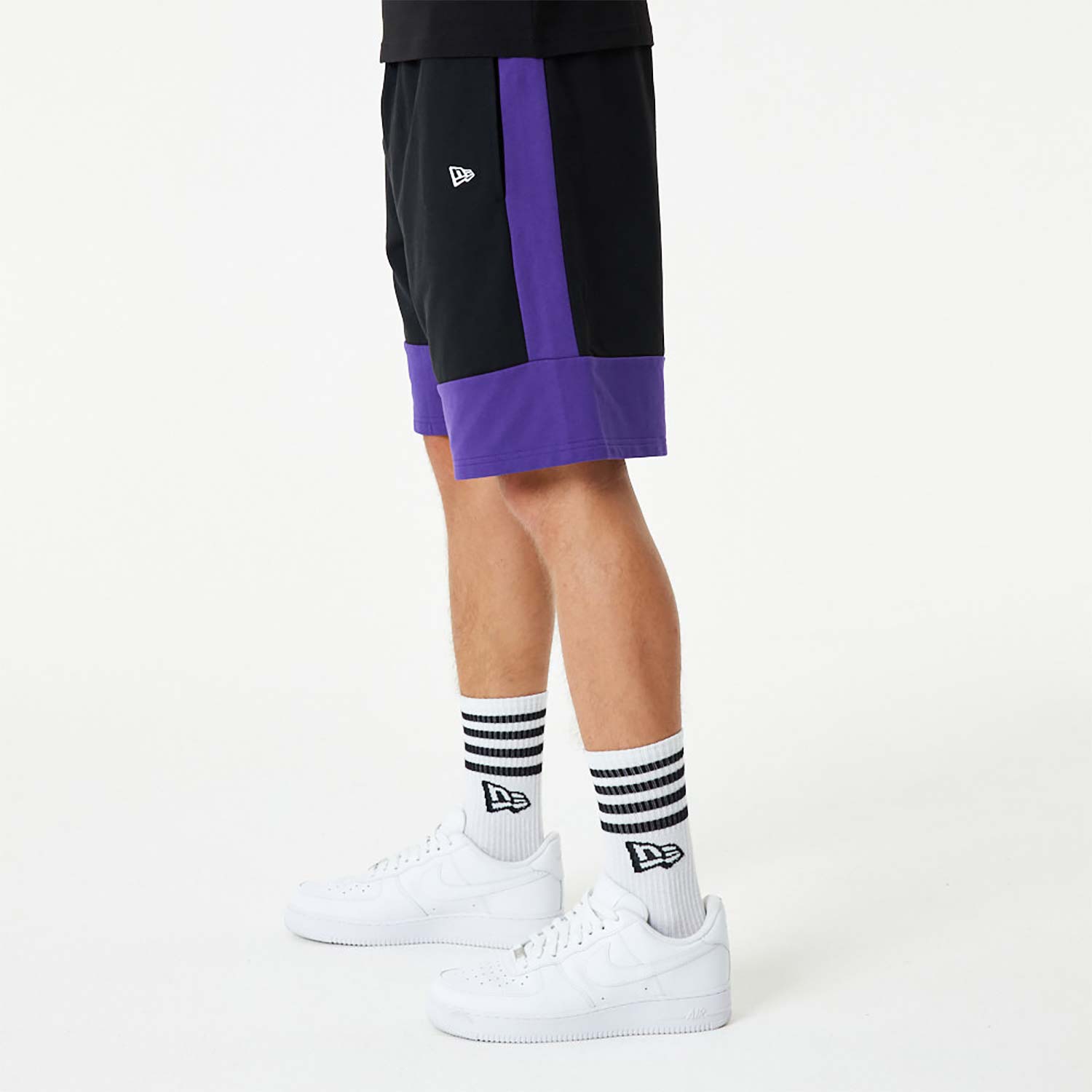 LA Lakers NBA Colour Block Black Shorts