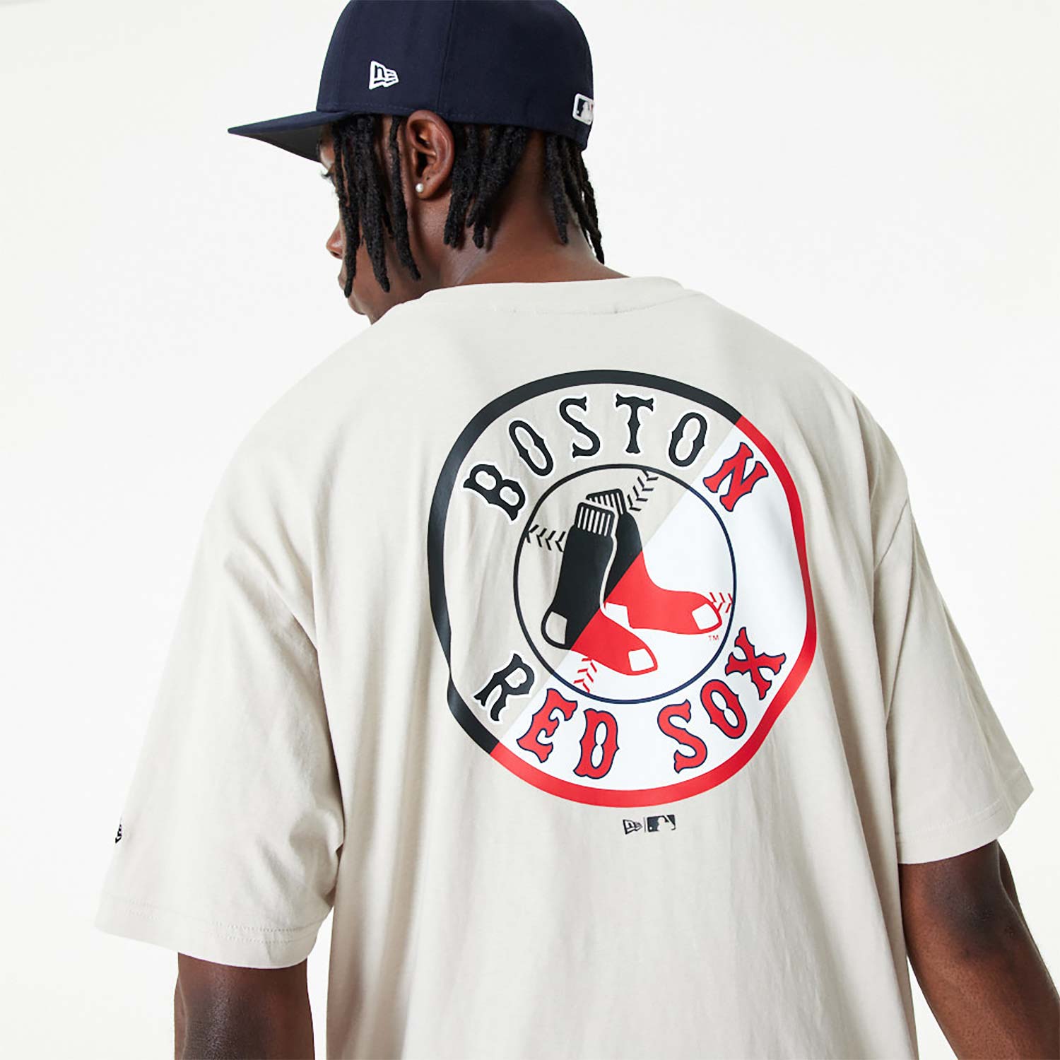 Official New Era Boston Red Sox MLB Left Chest Team Logo Navy T-Shirt  B4489_253 B4489_253