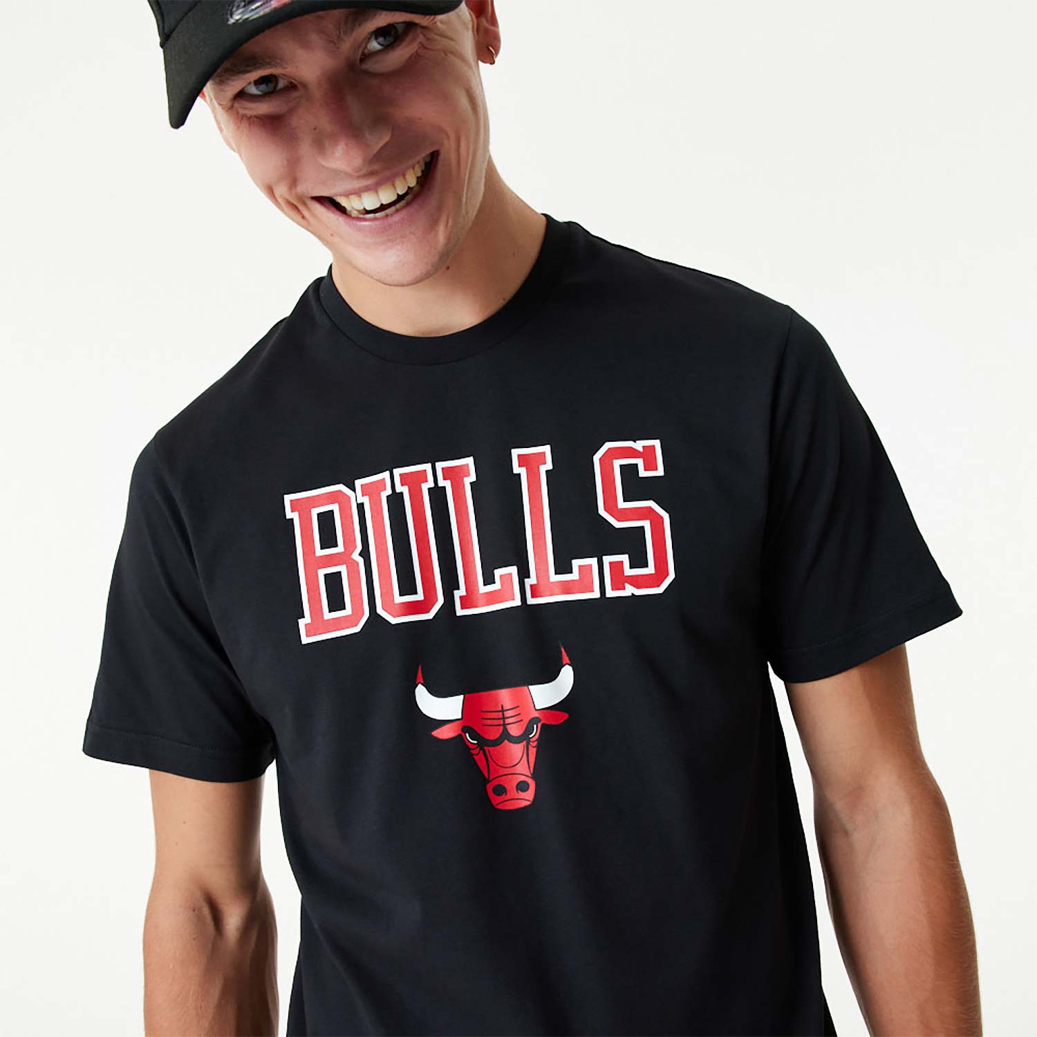 T-shirts New Era Chicago Bulls NBA Team Logo Black T-Shirt Black