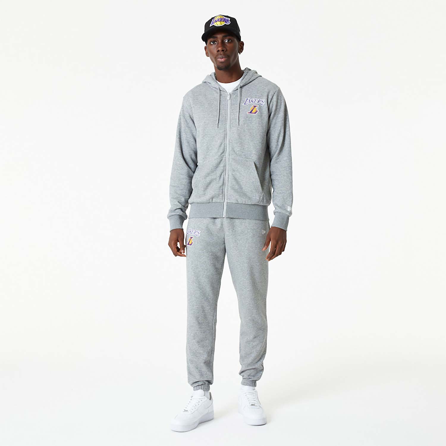 LA Lakers NBA Essentials Grey Full Zip Hoodie