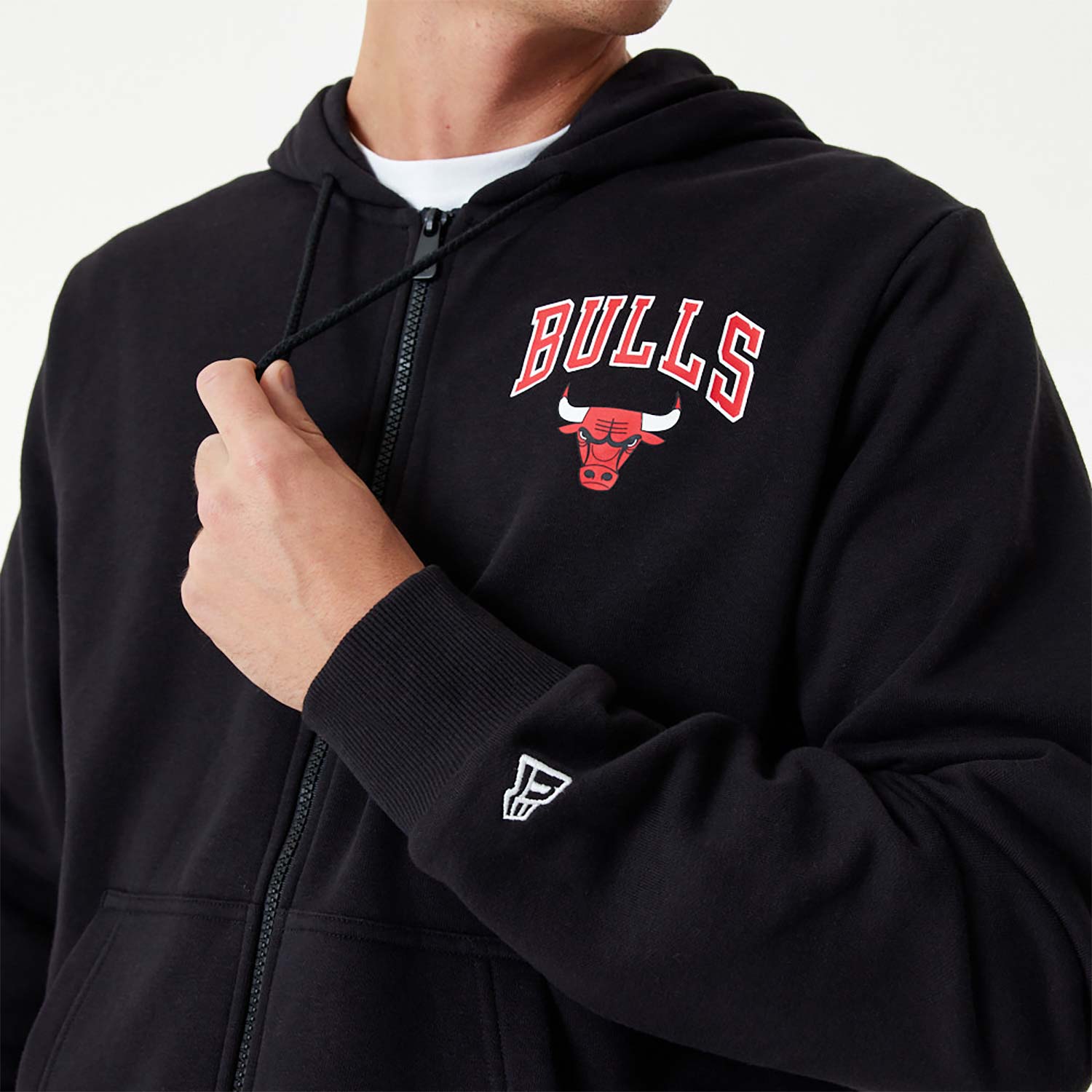 Chicago Bulls NBA Essentials Black Full Zip Hoodie