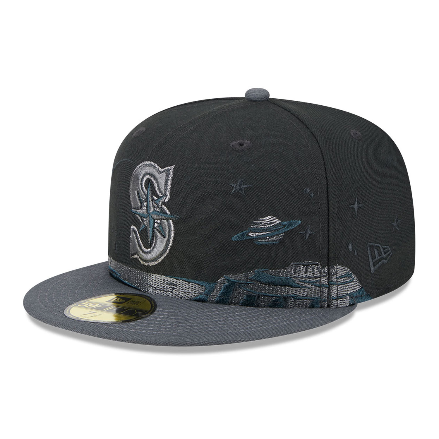 Seattle Mariners Planetary Black 59FIFTY Fitted Cap