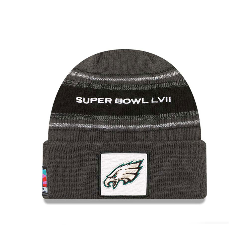 Official New Era Super Bowl LVII Opening Night Philadelphia Eagles Cuff  Knit Beanie Hat C2_383
