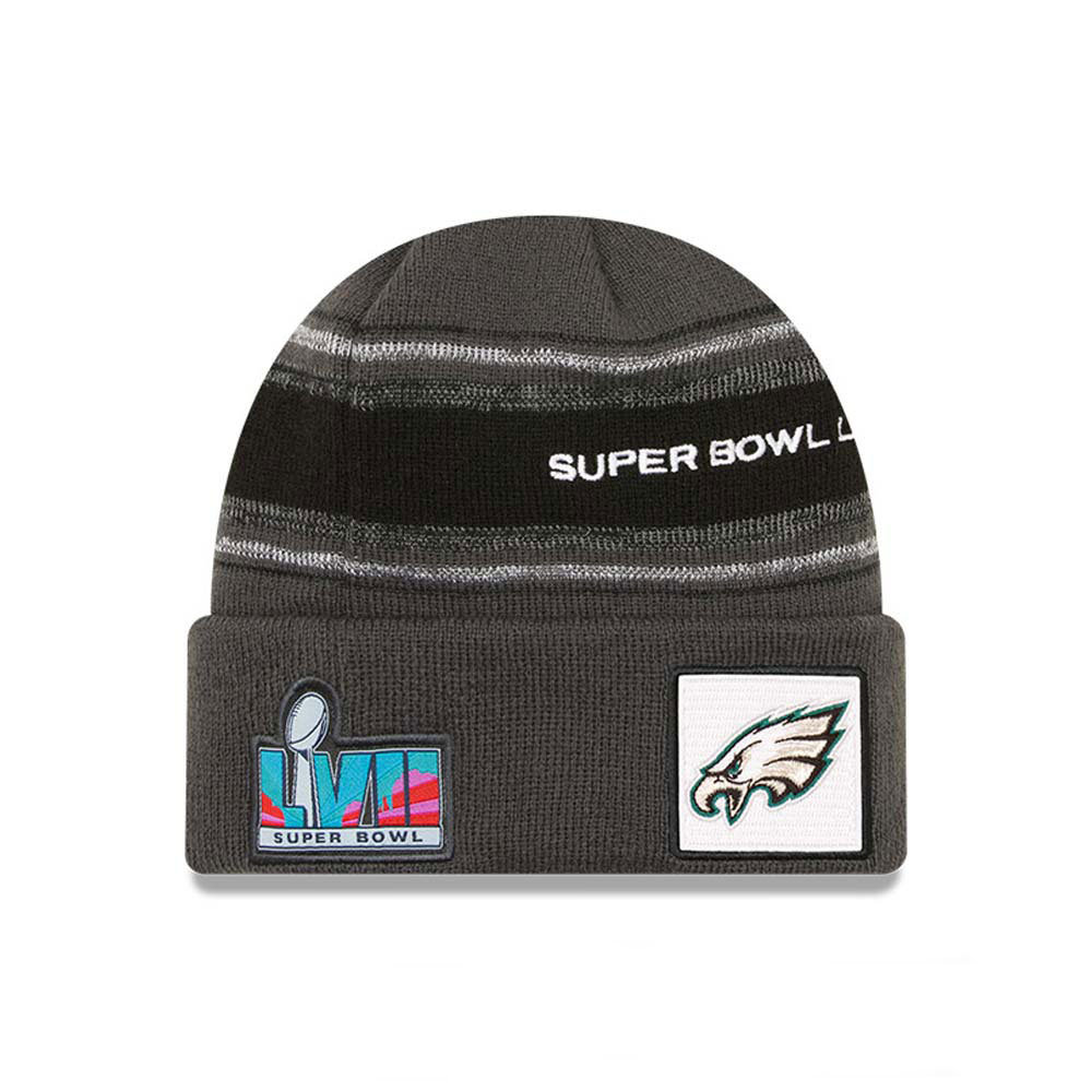 Official New Era Super Bowl LVII Opening Night Philadelphia Eagles Cuff  Knit Beanie Hat C2_383