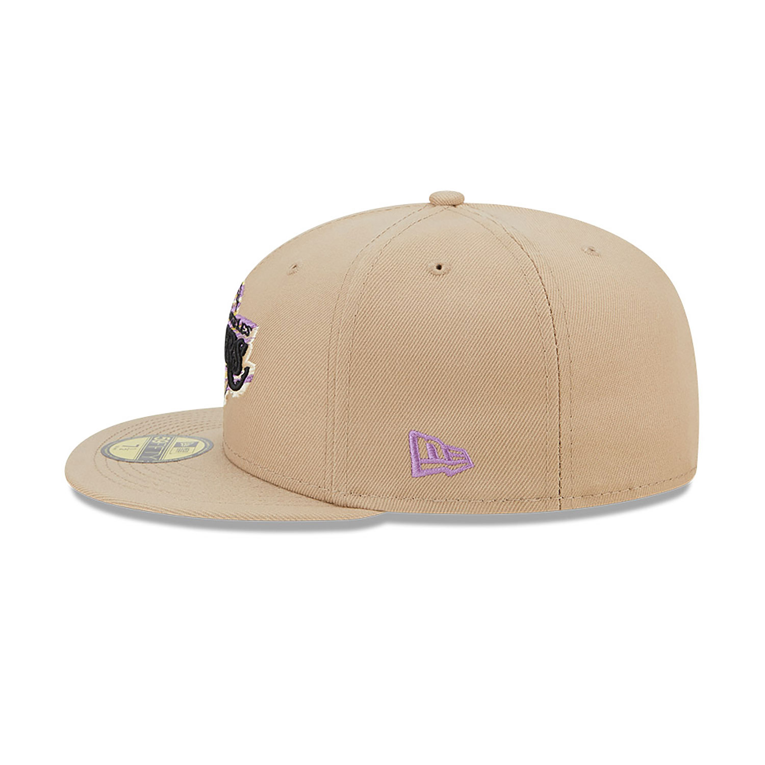 Beige LA Lakers Team Neon 59FIFTY Fitted Cap