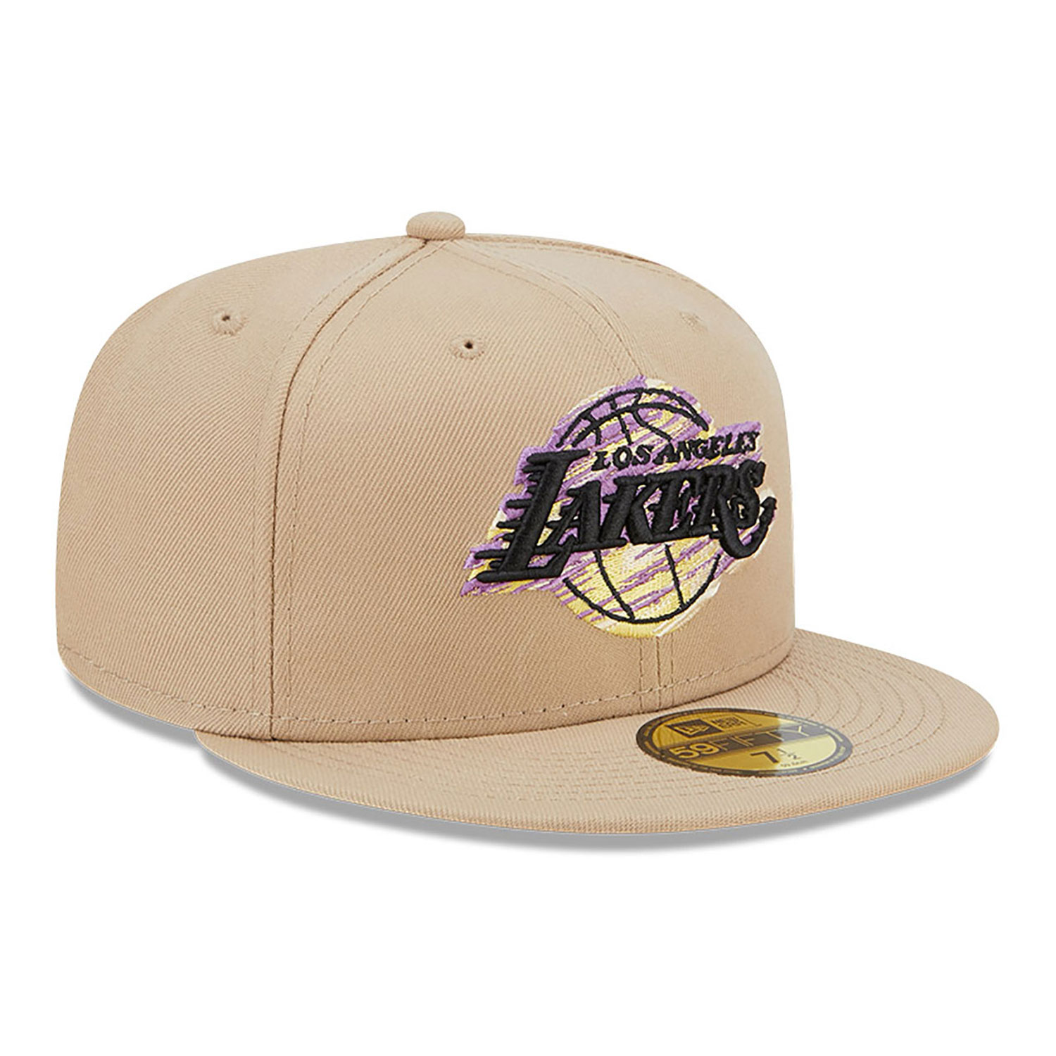 Casquette 59FIFTY Fitted LA Lakers Team Neon Beige