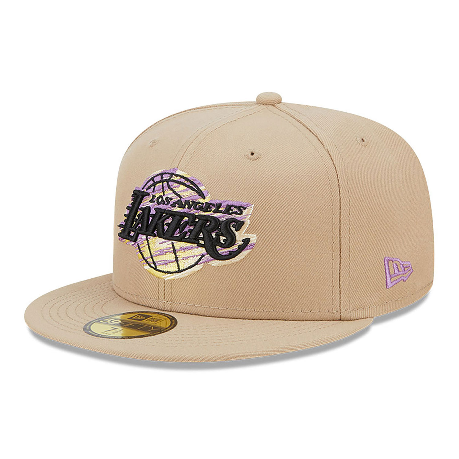 Casquette 59FIFTY Fitted LA Lakers Team Neon Beige
