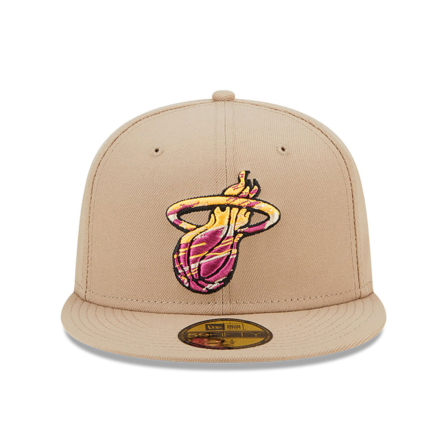 Cappellino 59FIFTY Fitted Miami Heat Team Neon Beige