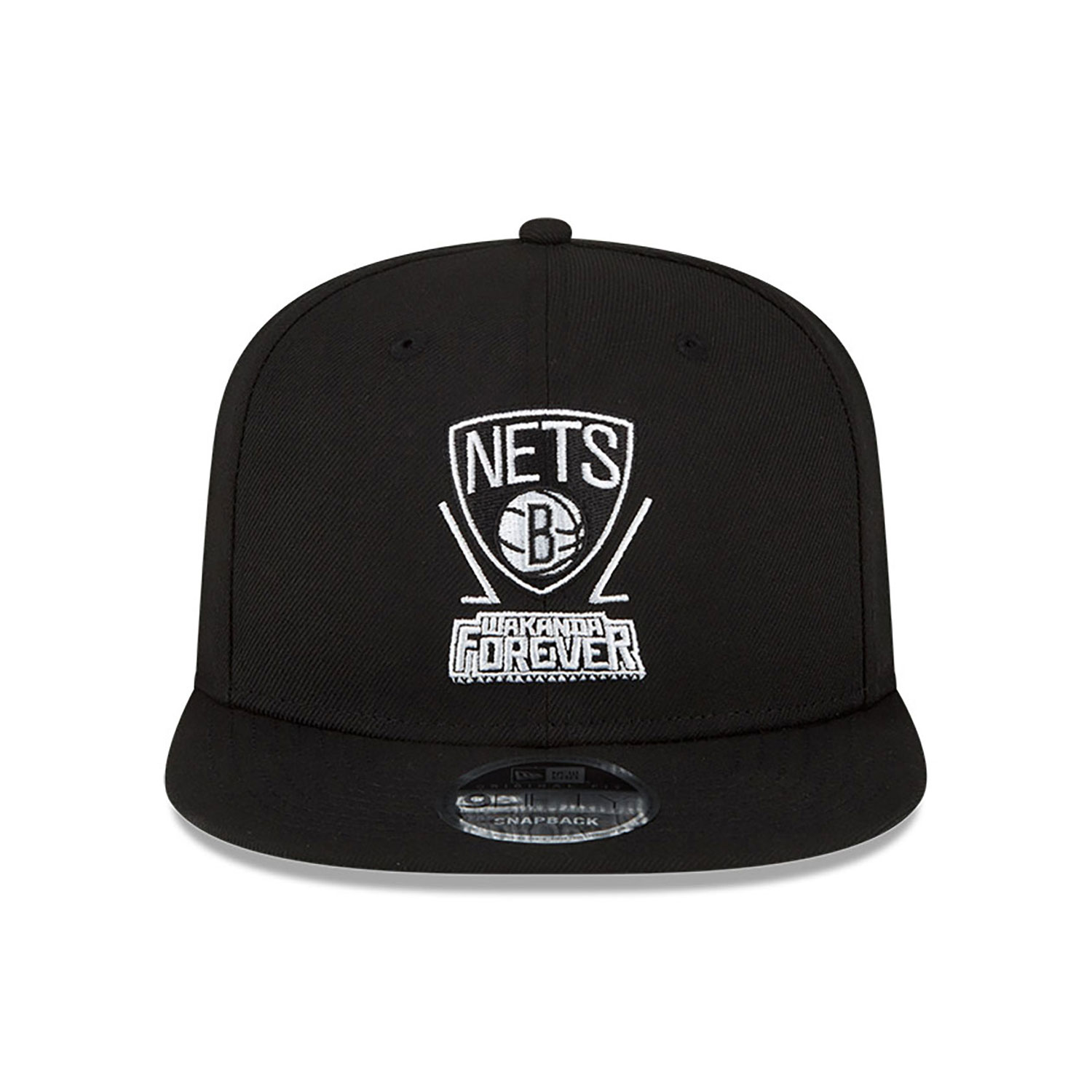 Brooklyn Nets NBA x Marvel Black Panther Black 9FIFTY Snapback Cap