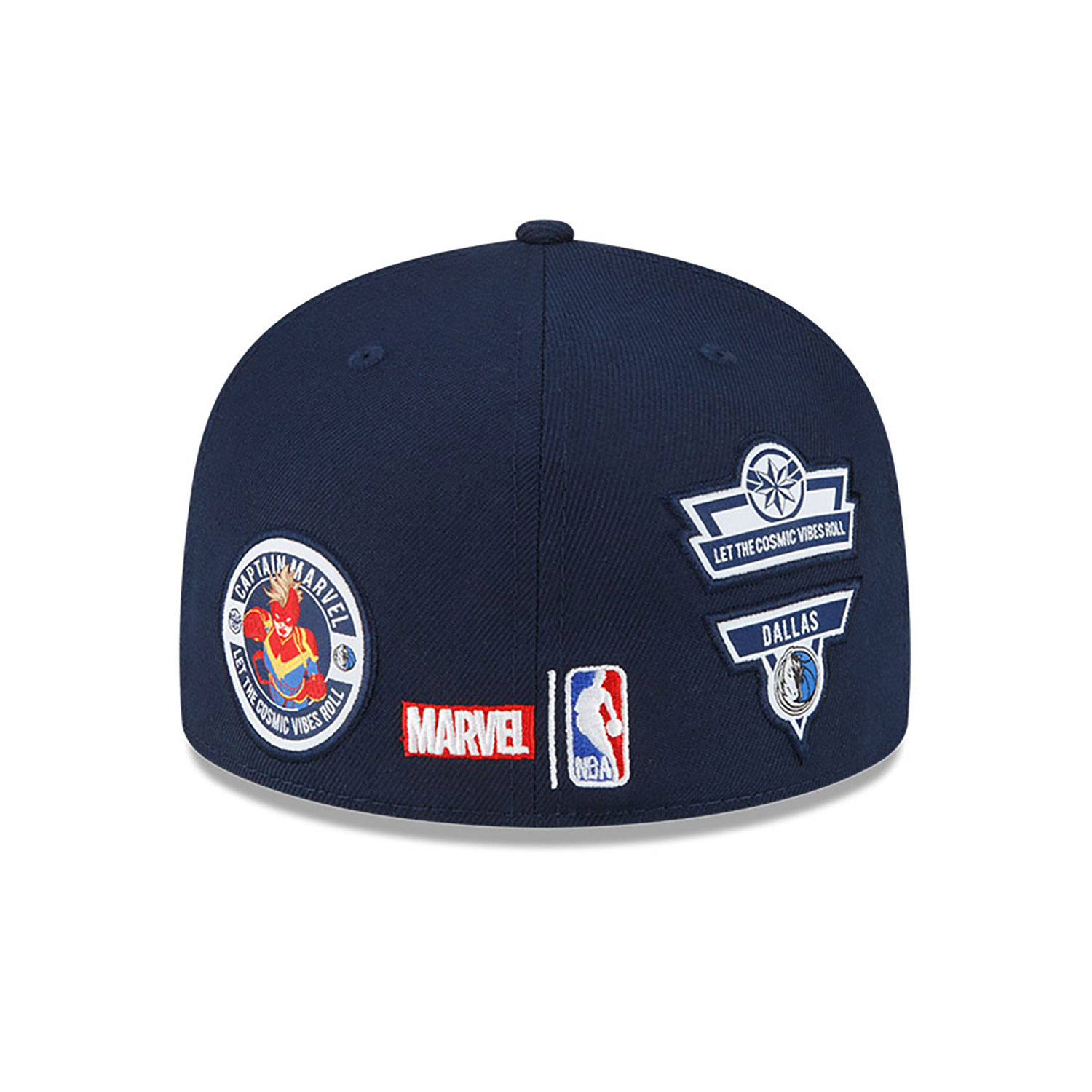 Dallas Mavericks NBA x Marvel Captain Marvel Navy 59FIFTY Fitted Cap