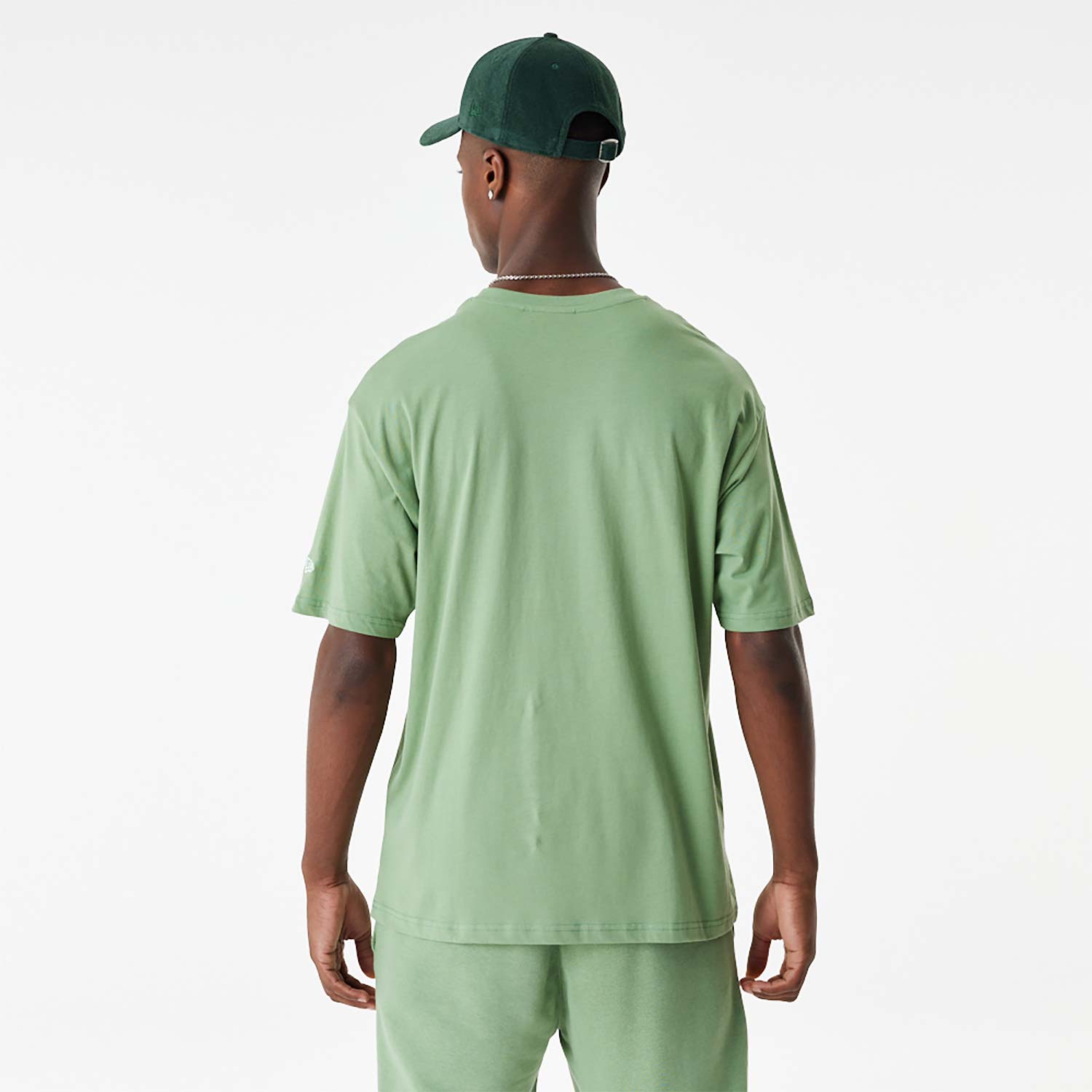 New York Yankees MLB Stacked Logo Green Oversized T-Shirt