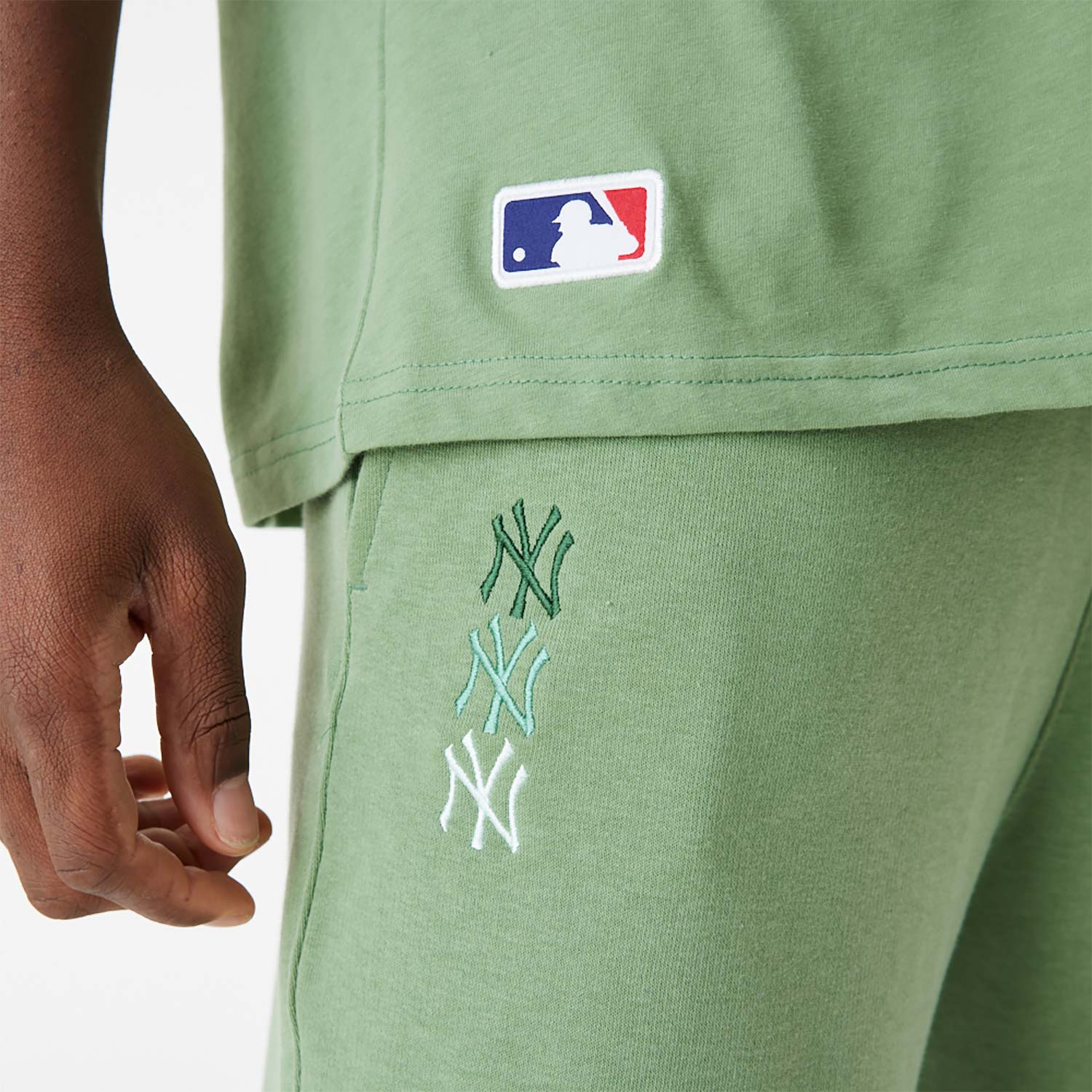 New York Yankees MLB Stacked Logo Green Joggers