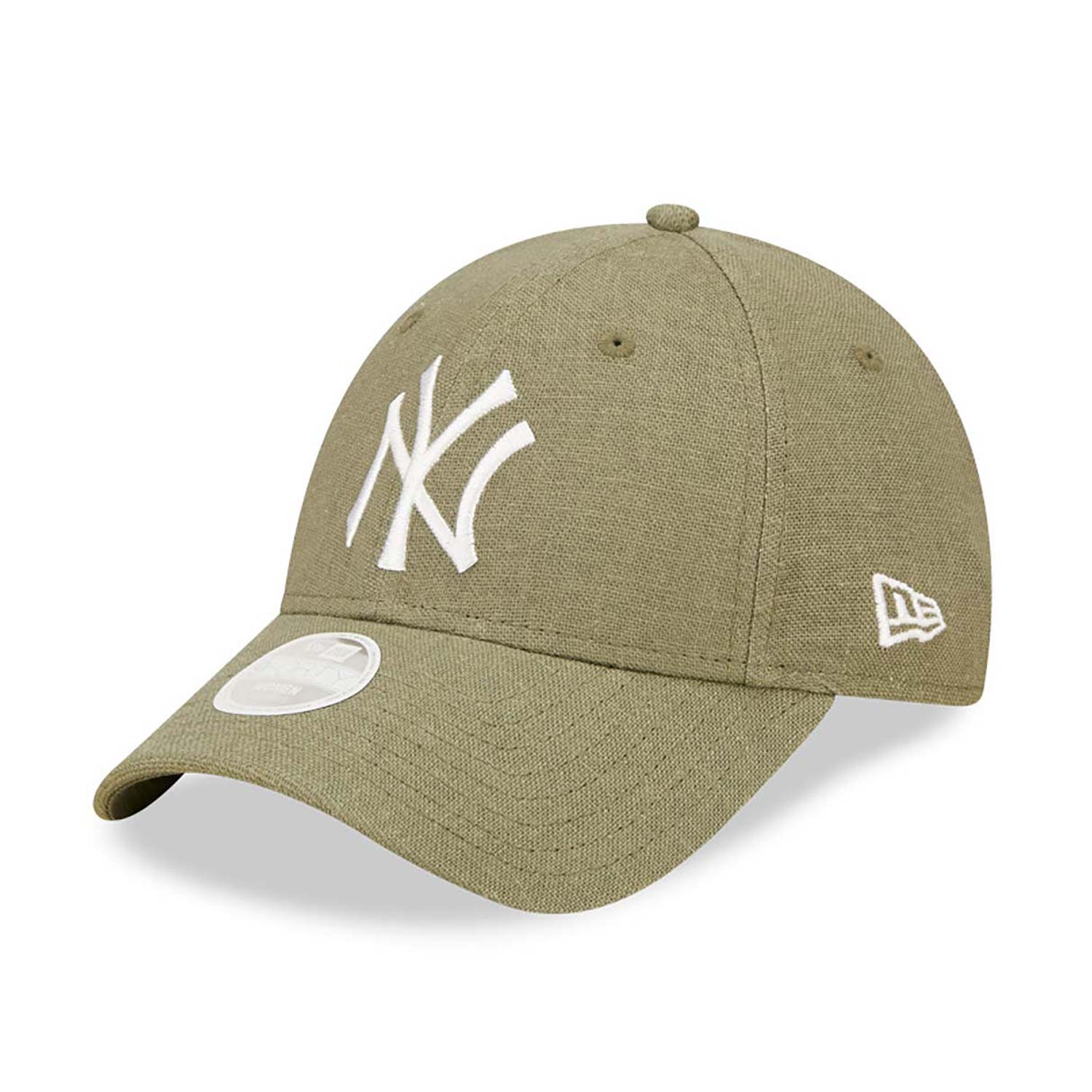 New Era New York Yankees Brown White Linen Edition 9Forty Strapback Hat, CURVED HATS, CAPS