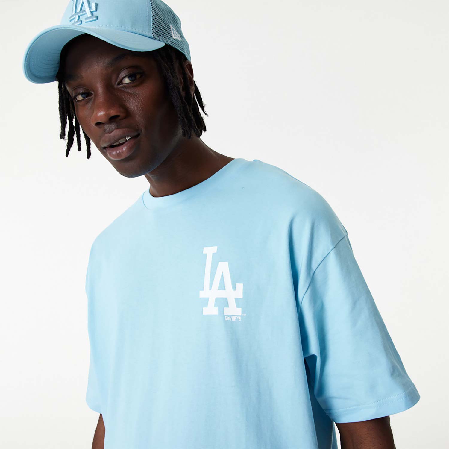 LA Dodgers MLB Ice Cream Graphic Blue Oversized T-Shirt