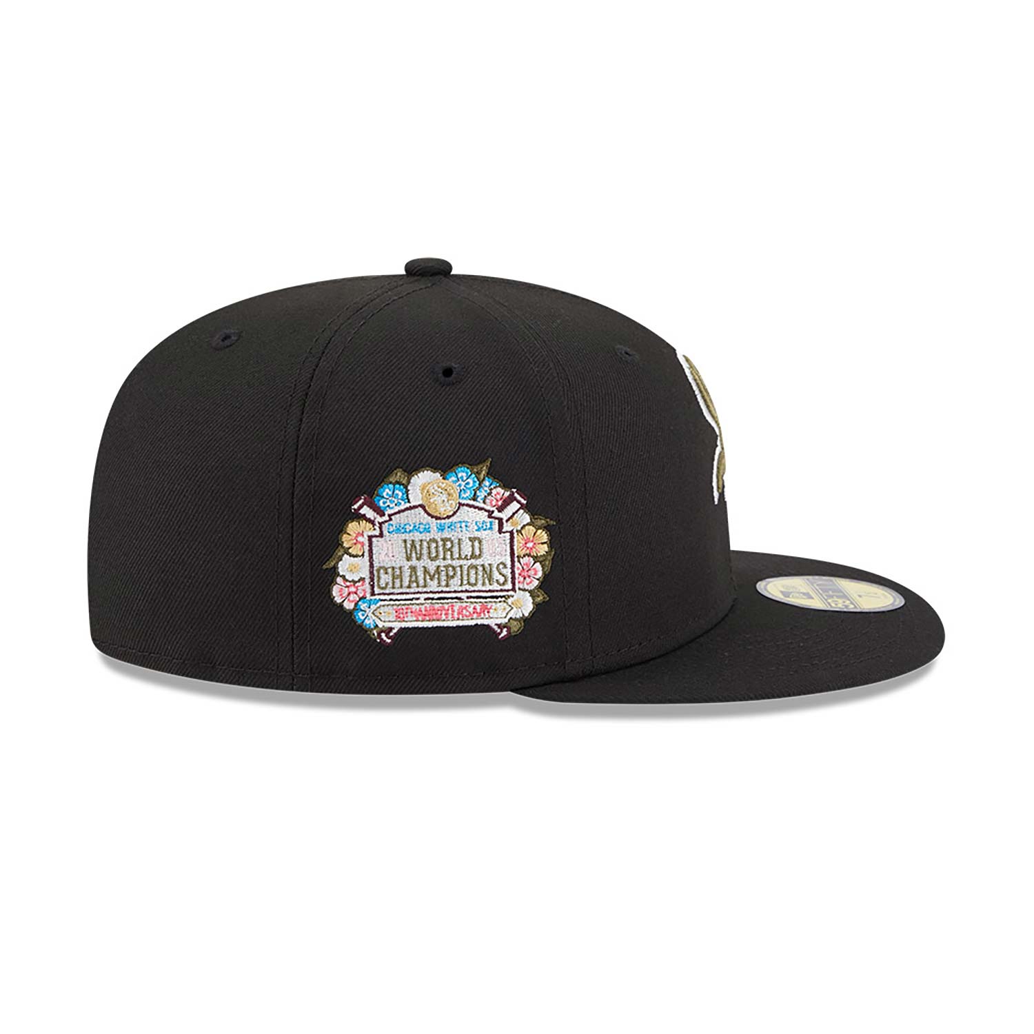 Chicago White Sox MLB Floral Patch Black 59FIFTY Fitted Cap