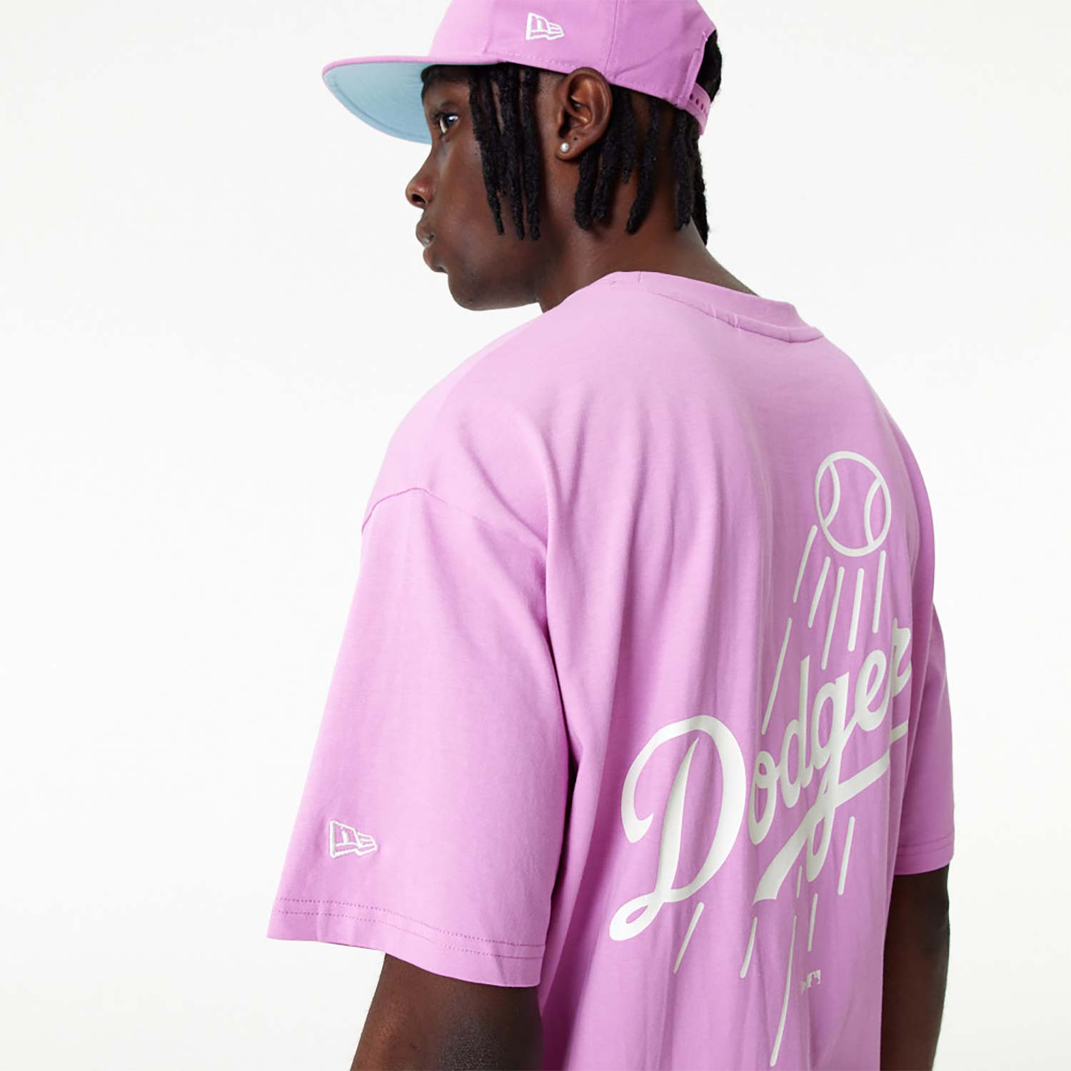 LA Dodgers MLB Pastel Pink Oversized T-Shirt