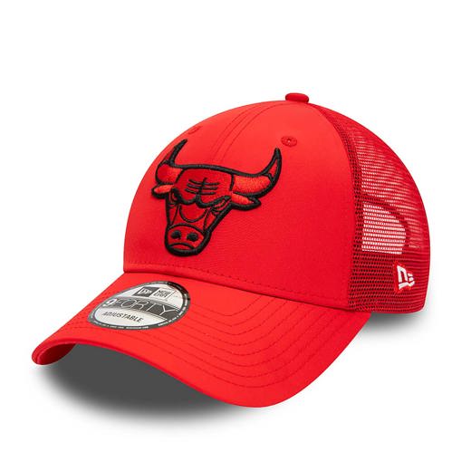 Gorra oficial New Era Chicago Bulls Home Field Rojo 9FORTY Trucker