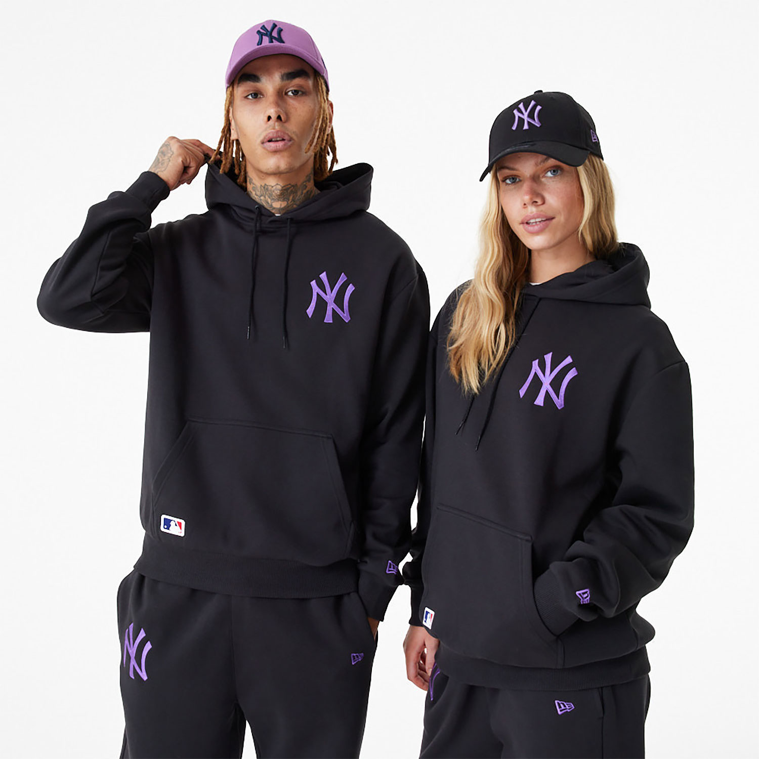 League Essential New York Yankees Oversized Pullover Hoodie D01_231 ...