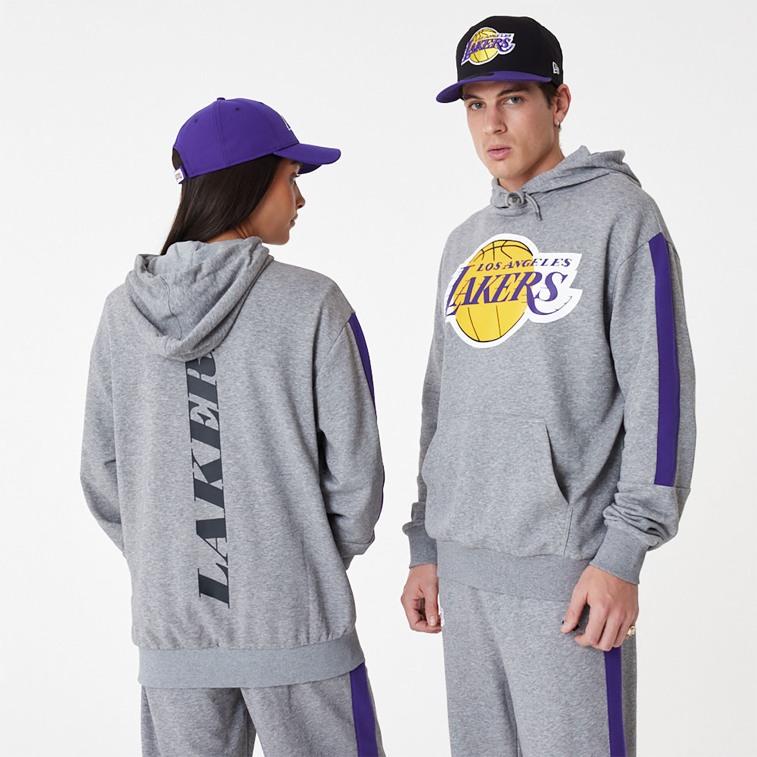 LA Lakers NBA Colour Block Grey Joggers