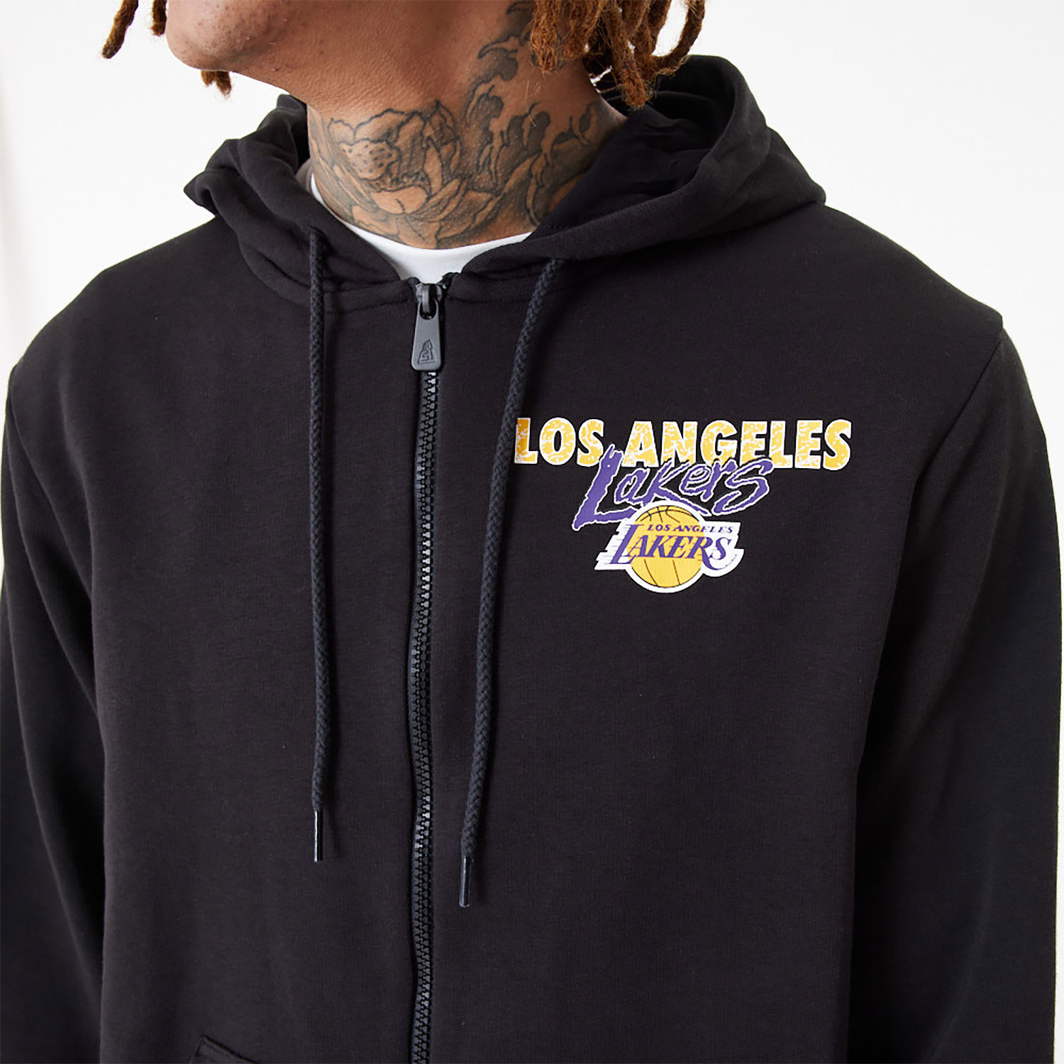 Hoodies and sweatshirts New Era LA Lakers NBA Essentials Full Zip Hoodie  Medium Grey