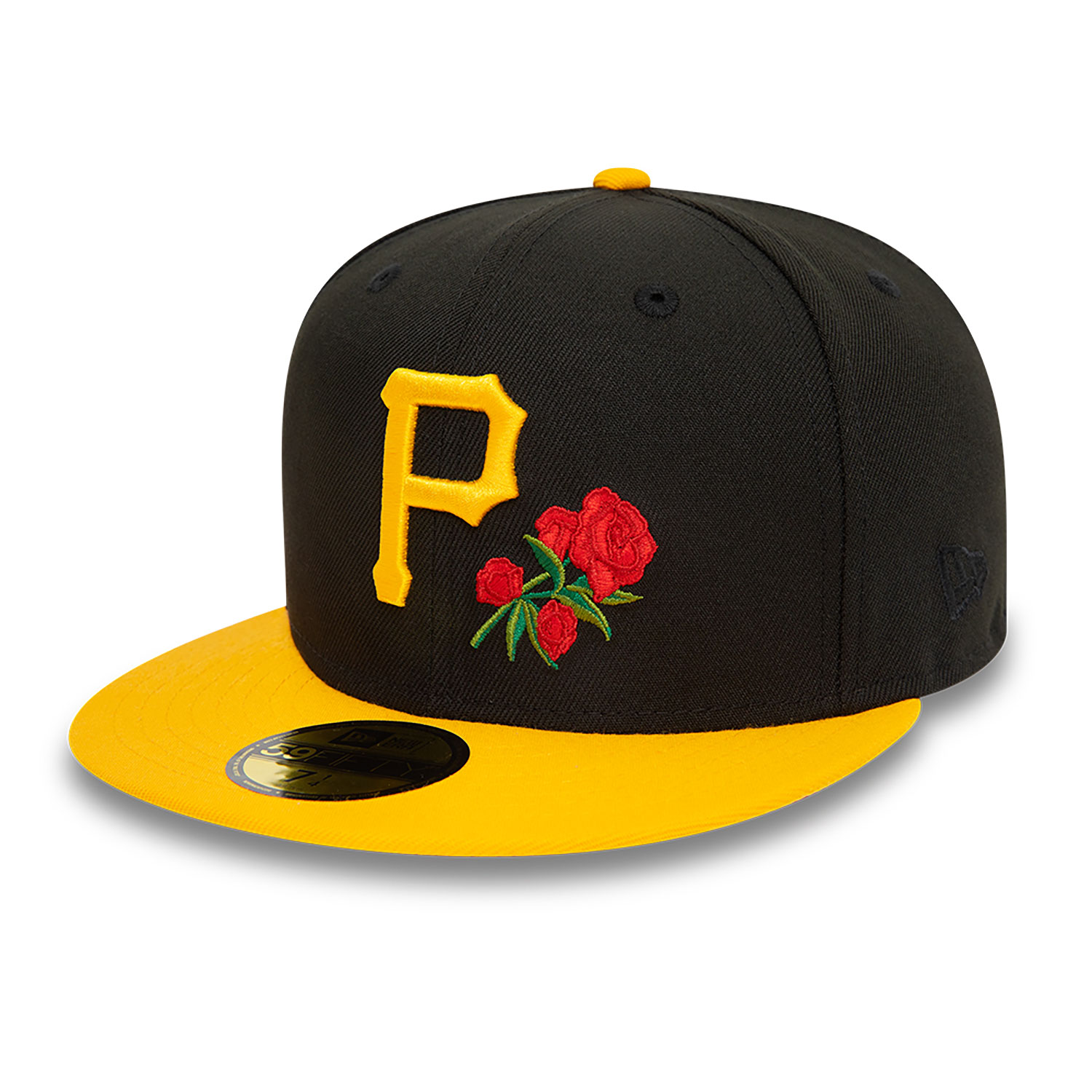 Pittsburgh Pirates MLB Floral Black 59FIFTY Fitted Cap