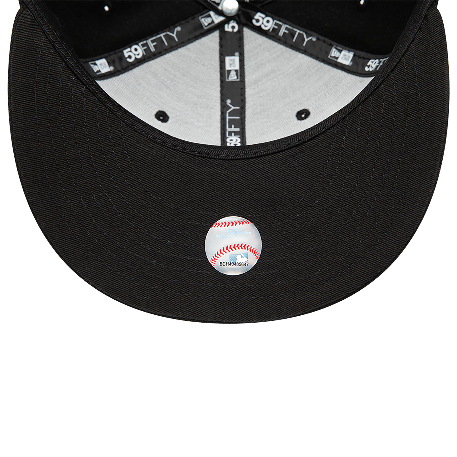 Anaheim Angels MLB Black and White 59FIFTY Fitted Cap