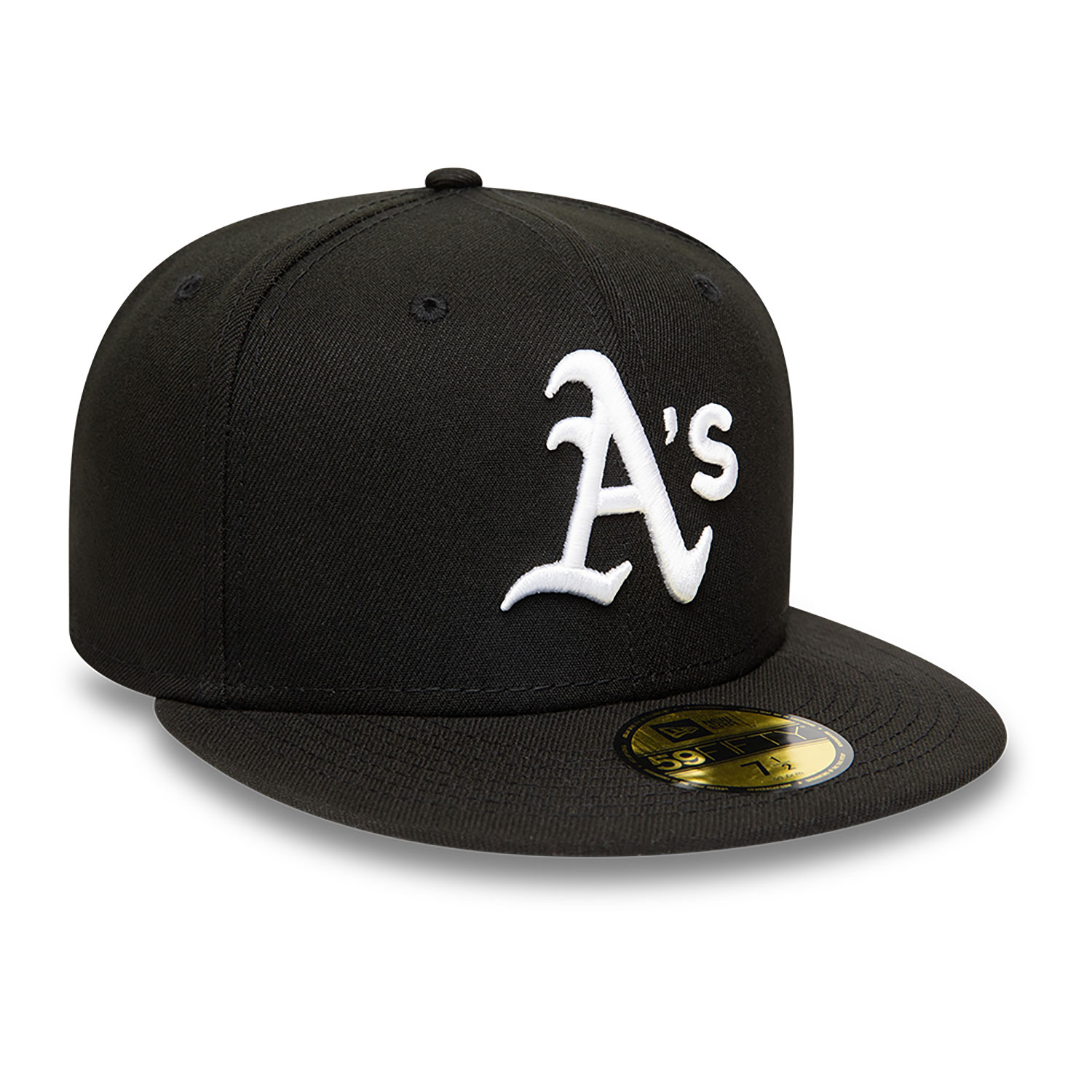 MLB Black White Oakland Athletics 59FIFTY Fitted Cap D02_170
