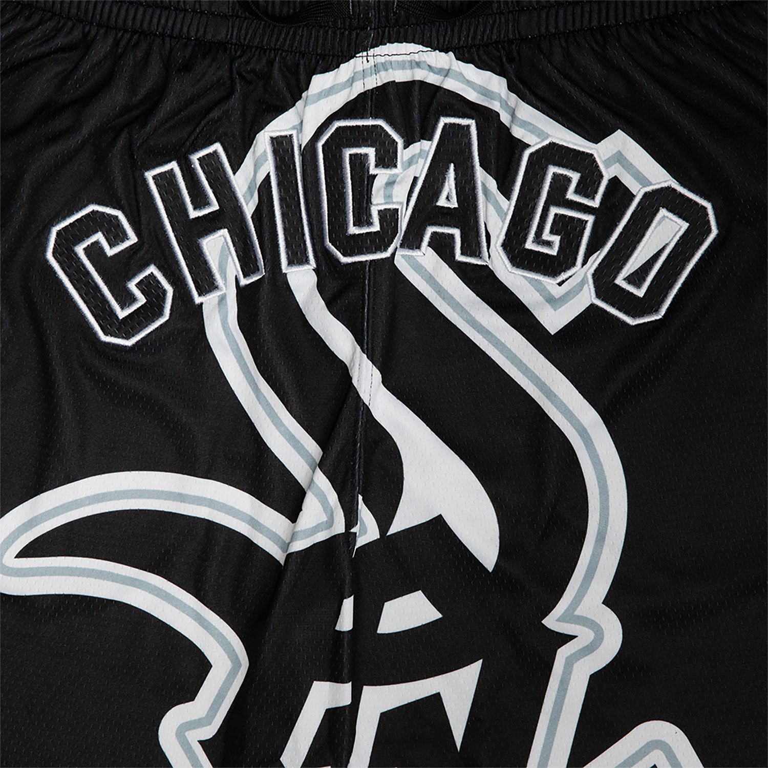 Chicago White Sox MLB Logo Black Mesh Shorts