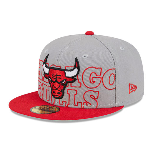 Graue Chicago Bulls NBA Draft 2023 59FIFTY Fitted Cap