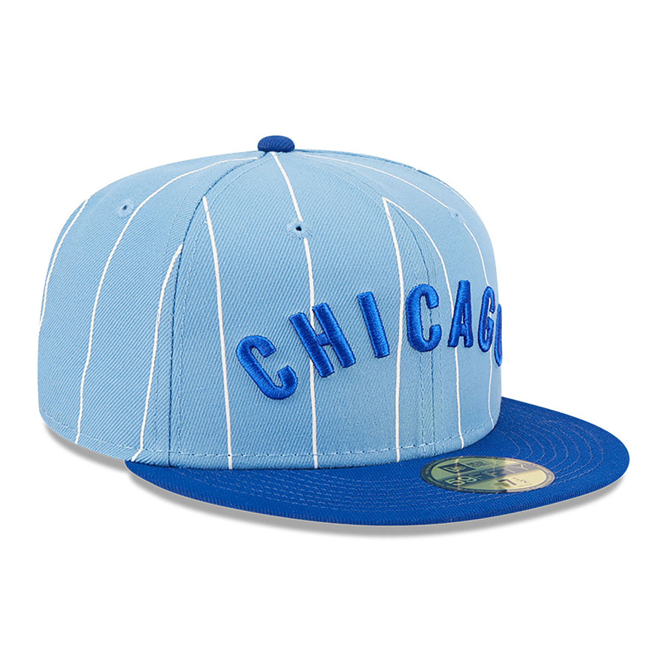 Chicago Cubs Powder Blues Casquette ajustée 59FIFTY bleu pastel
