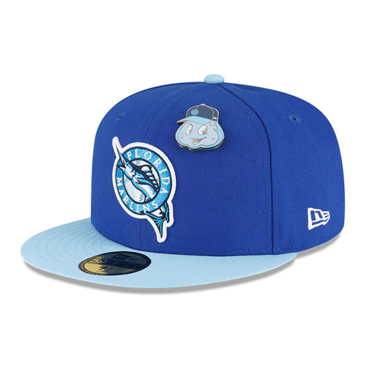Blaue Miami Marlins The Elements 59FIFTY Fitted Cap