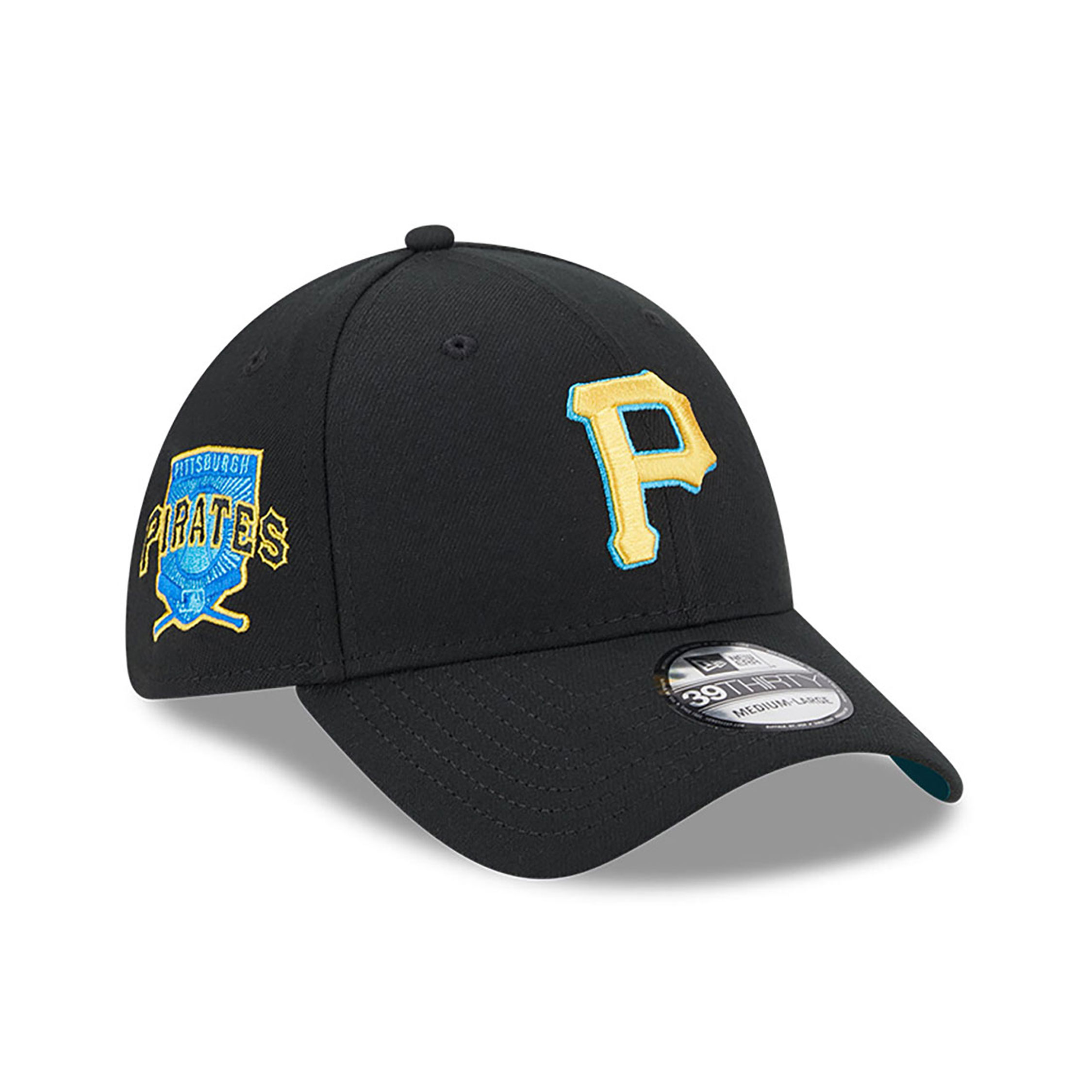 Pittsburgh Pirates MLB Fathers Day Black 39THIRTY Stretch Fit Cap