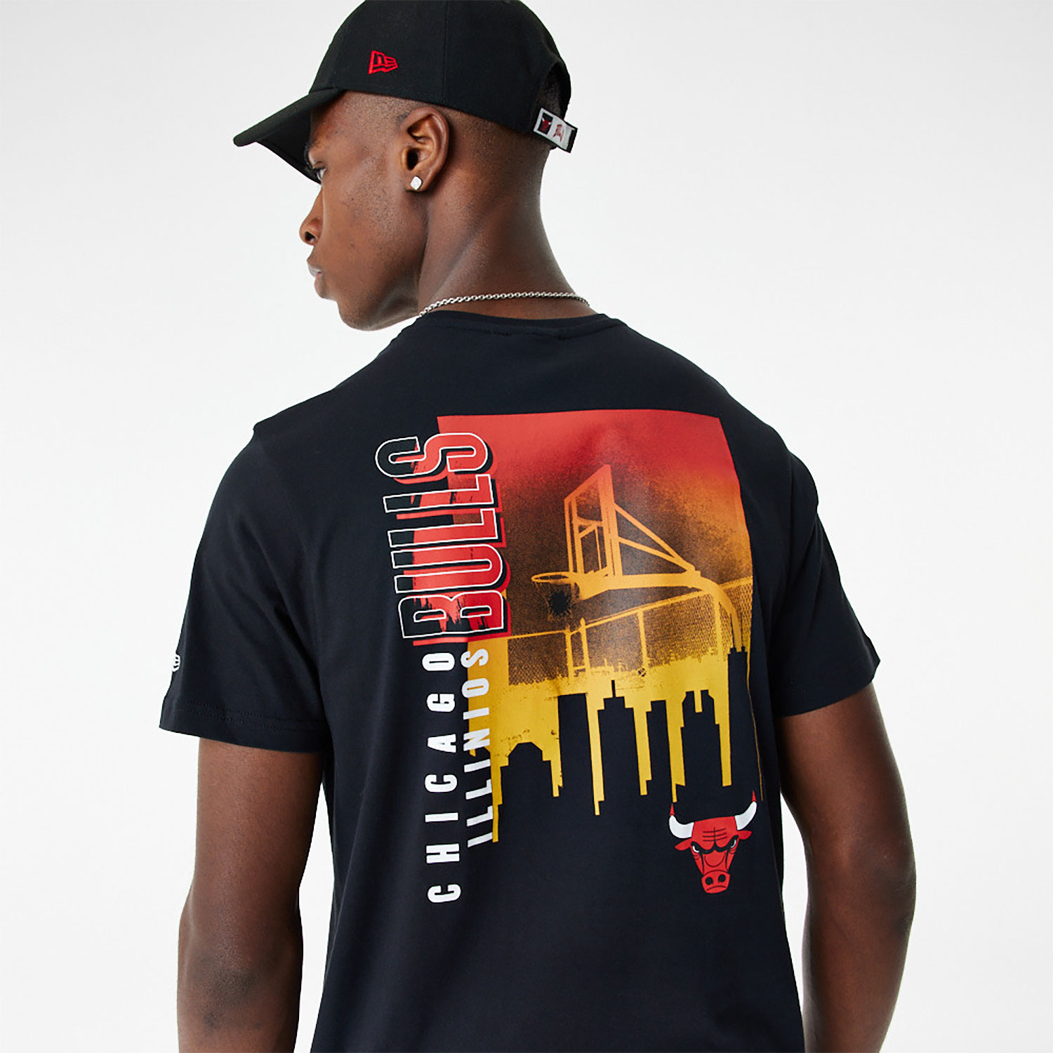 T-shirt Oversize Chicago Bulls Skyline Graphic