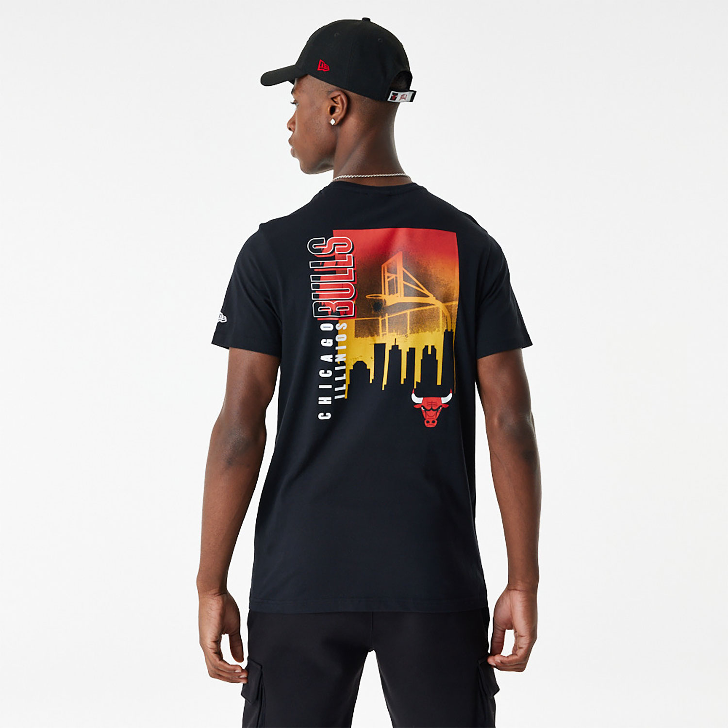 T-shirt Oversize Chicago Bulls Skyline Graphic