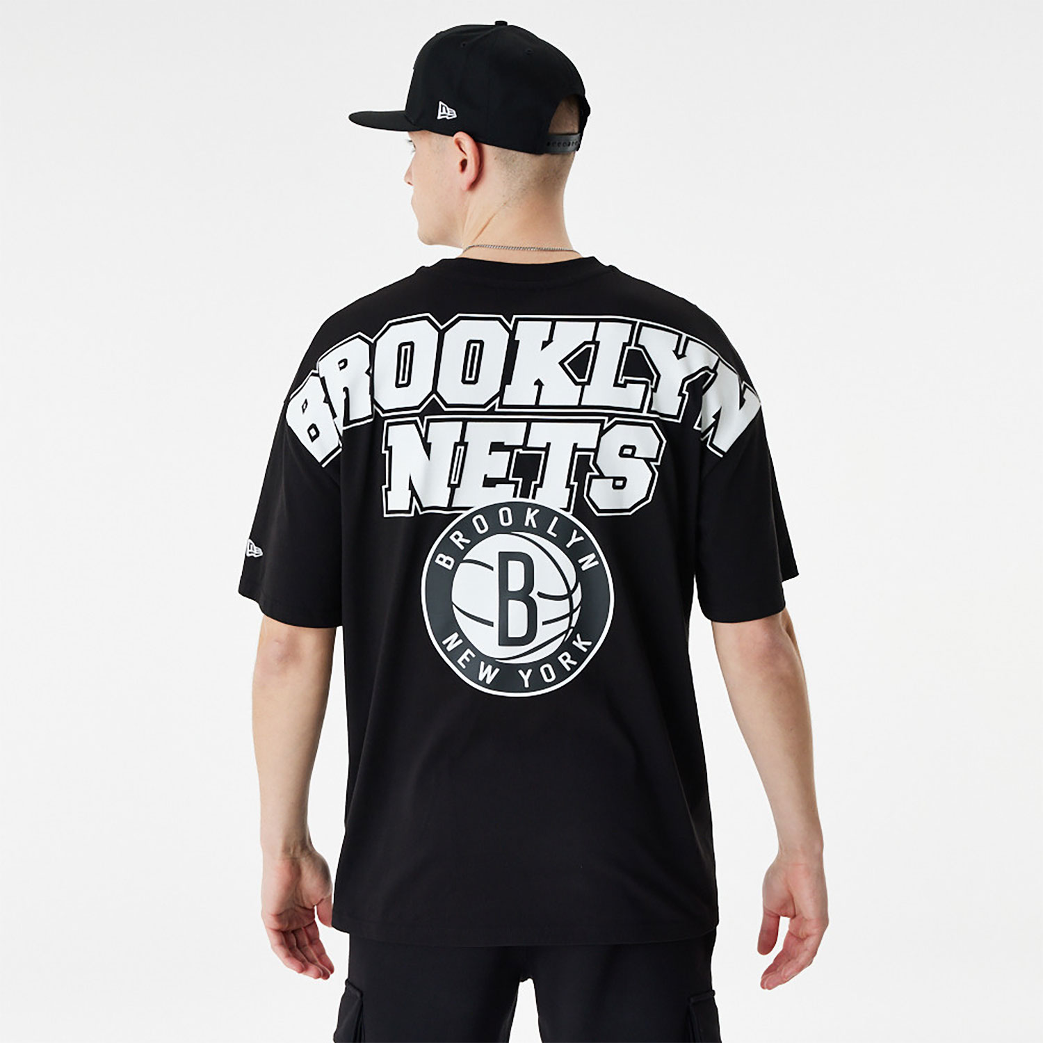 NBA Large Graphic Brooklyn Nets Oversized T-Shirt D02_860