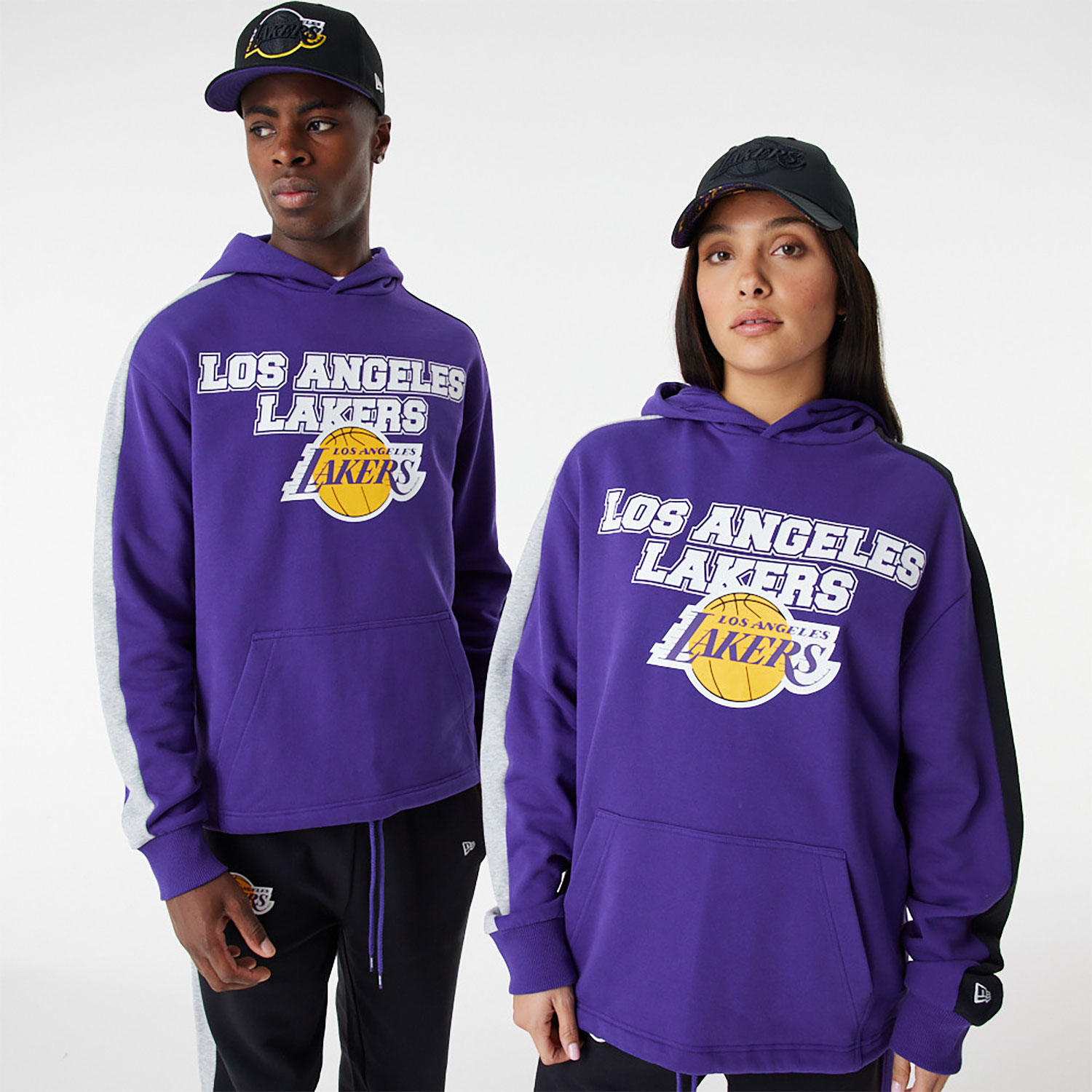New era Los Angeles Lakers NBA Large Graphic Joggers Black