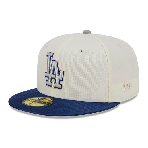 Weiße LA Dodgers Team Shimmer 59FIFTY Fitted Cap