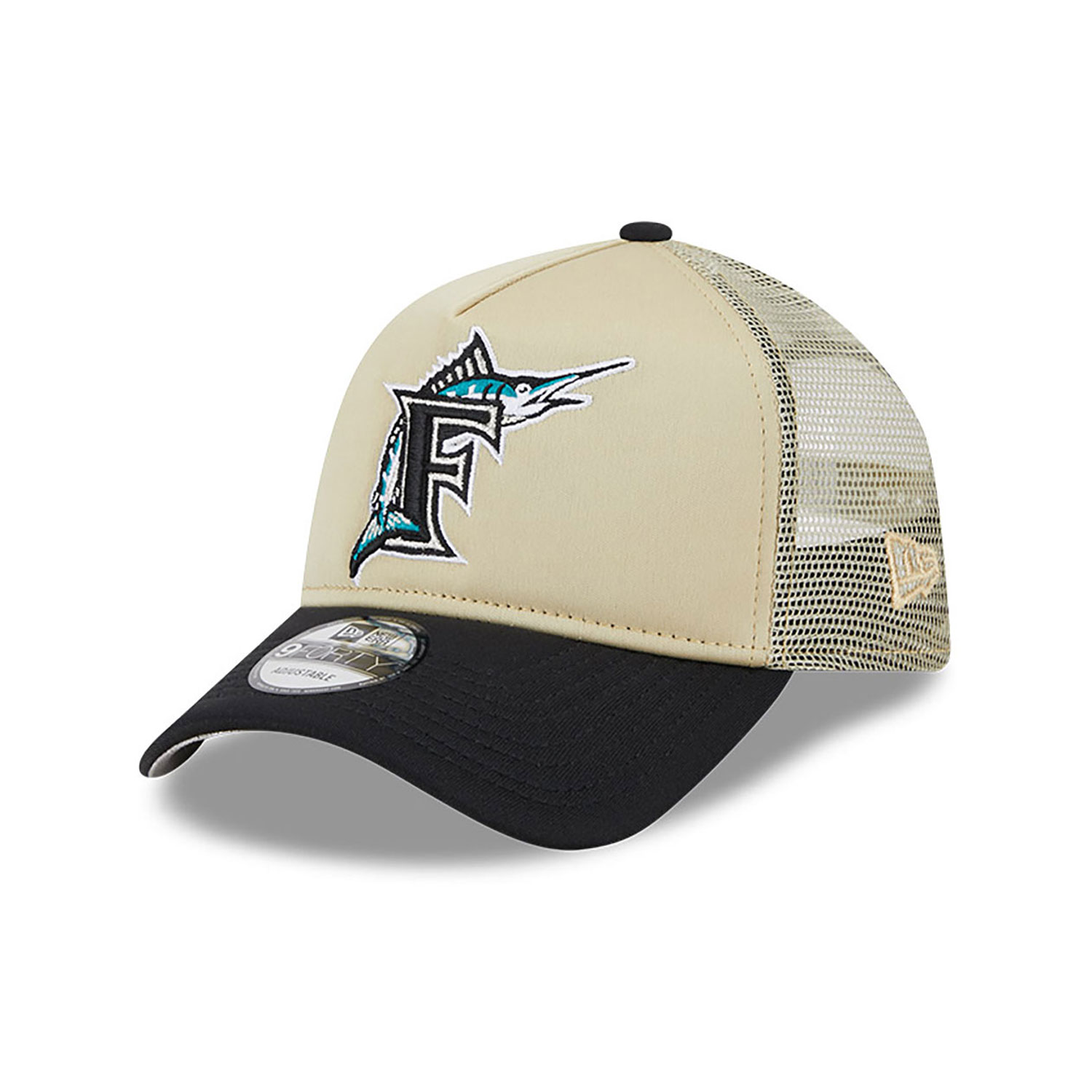 All Day Miami Marlins 9FORTY A-Frame Trucker Cap D02_957