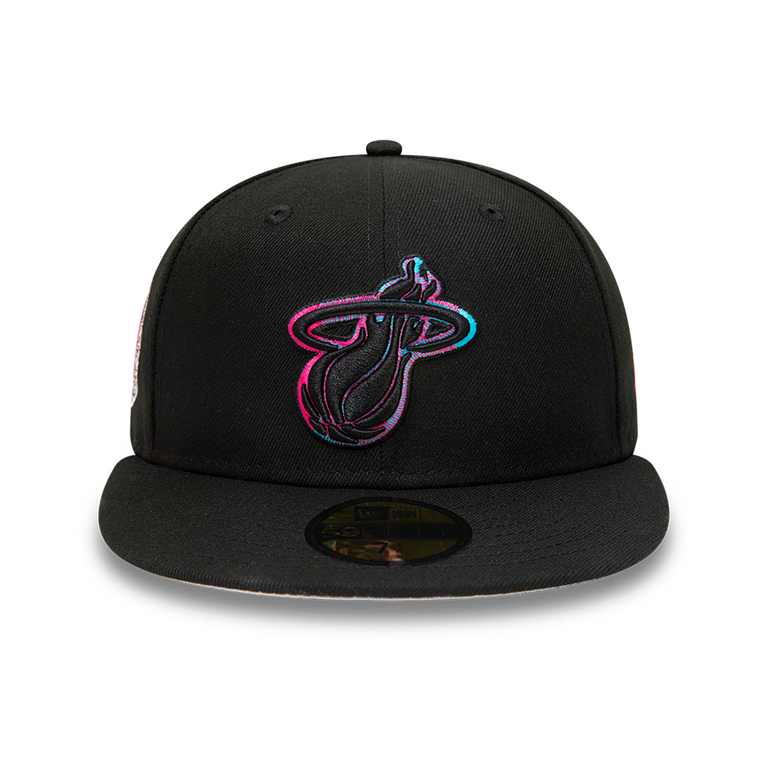 Official New Era Miami Heat NBA Black 59FIFTY Fitted Cap D03_586 | New ...