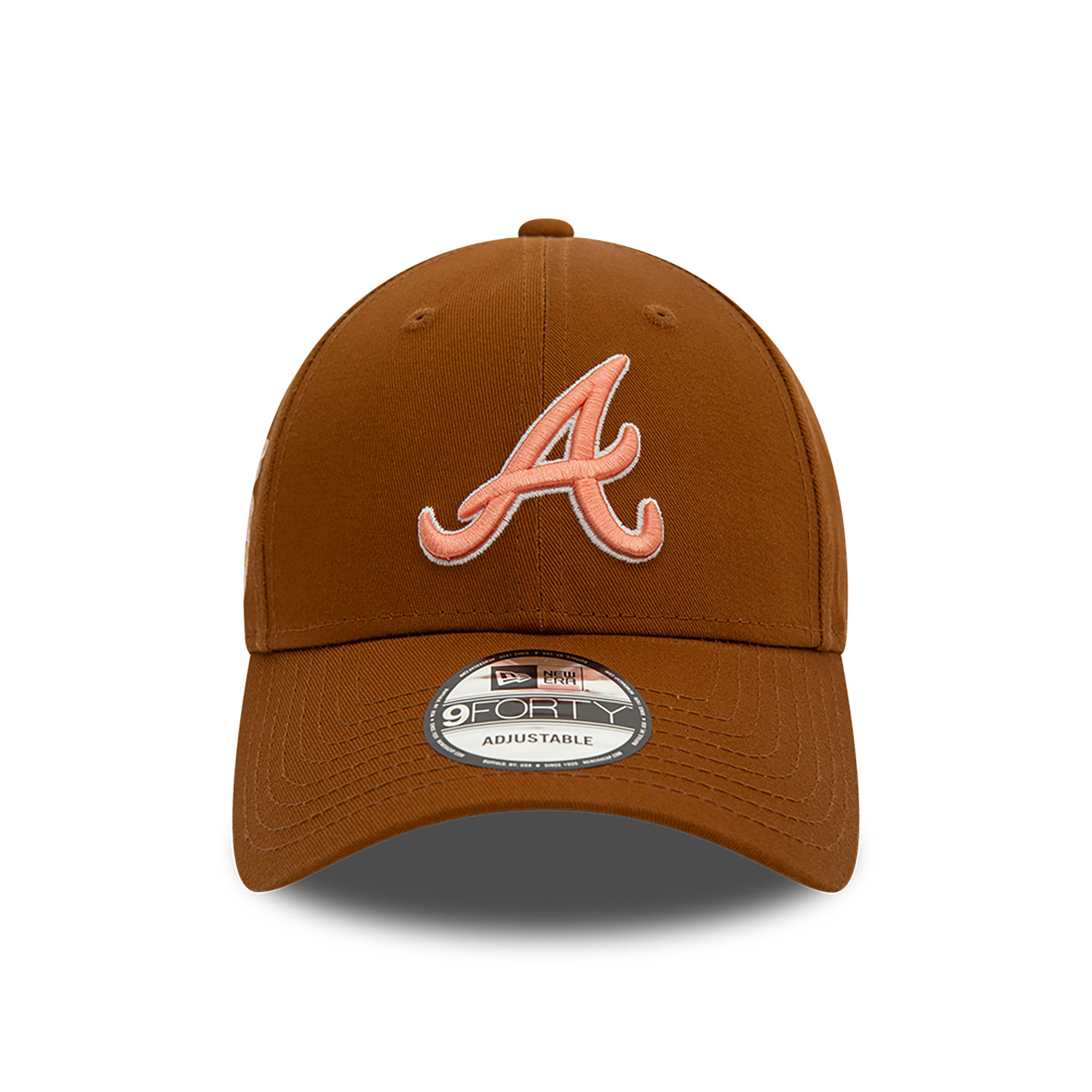 Atlanta Braves World Series Patch Brown 9FORTY Adjustable Cap