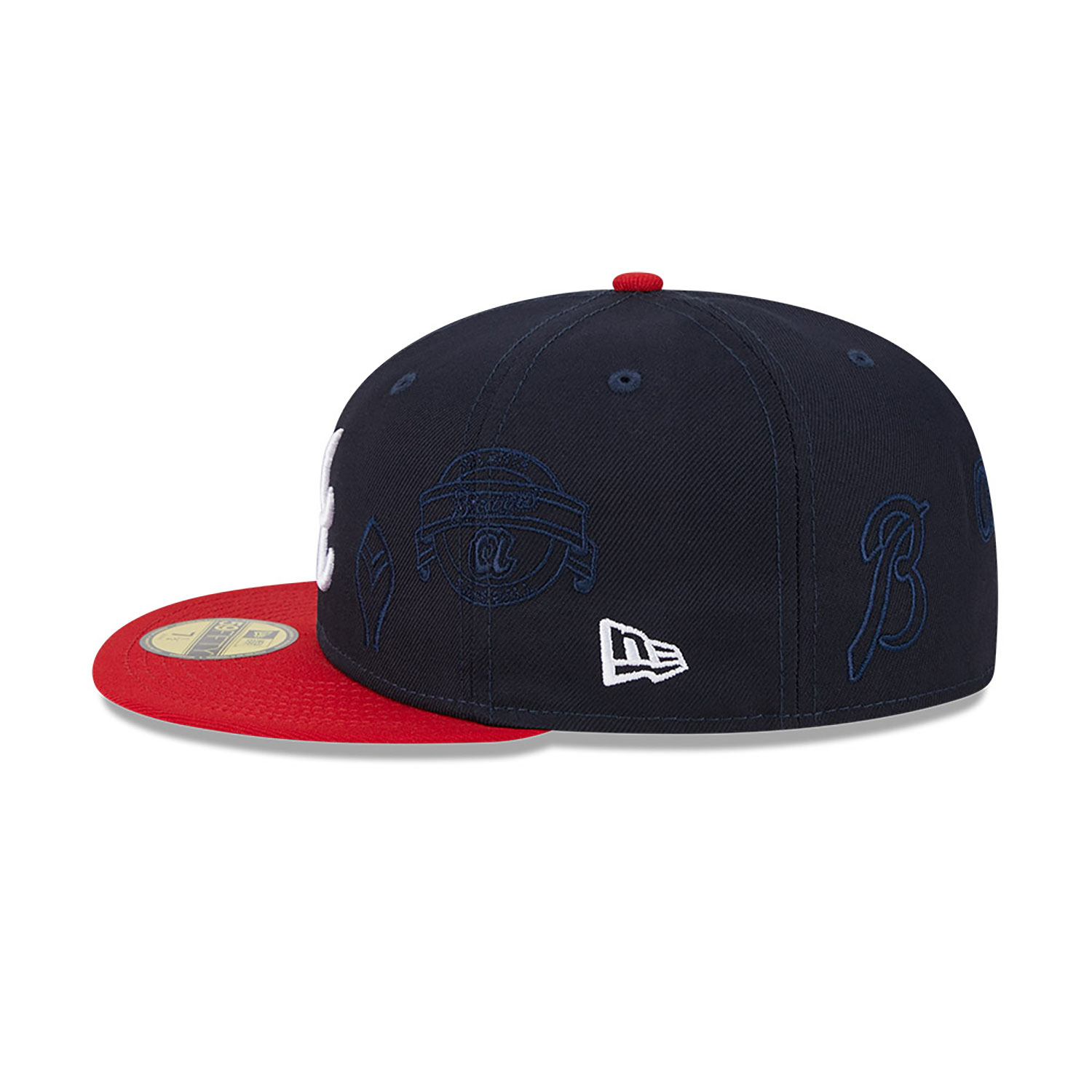 Multi Logo Atlanta Braves 59FIFTY Fitted Cap D03_964 | New Era Cap BG