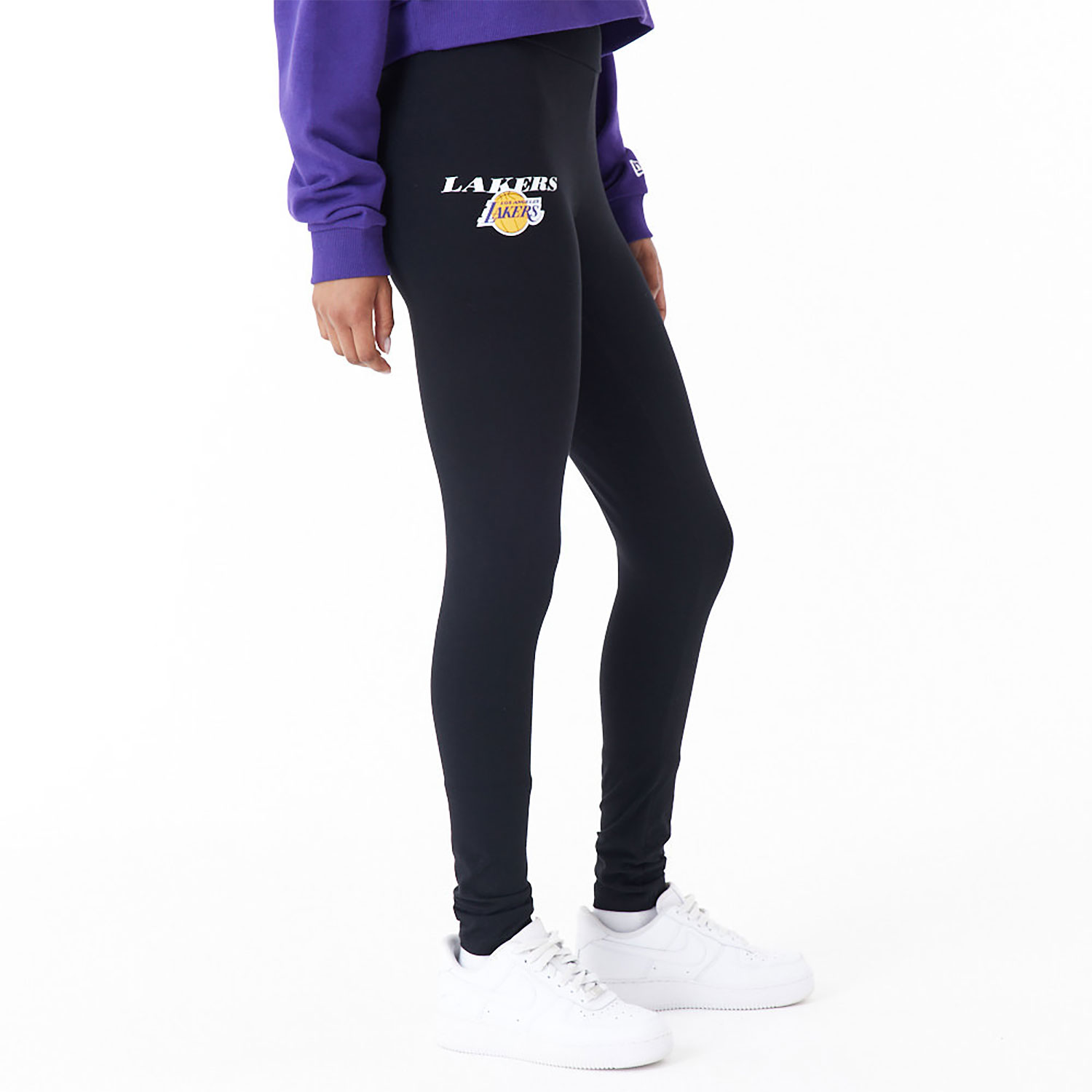 LA Lakers Womens NBA Team Logo Black Leggings