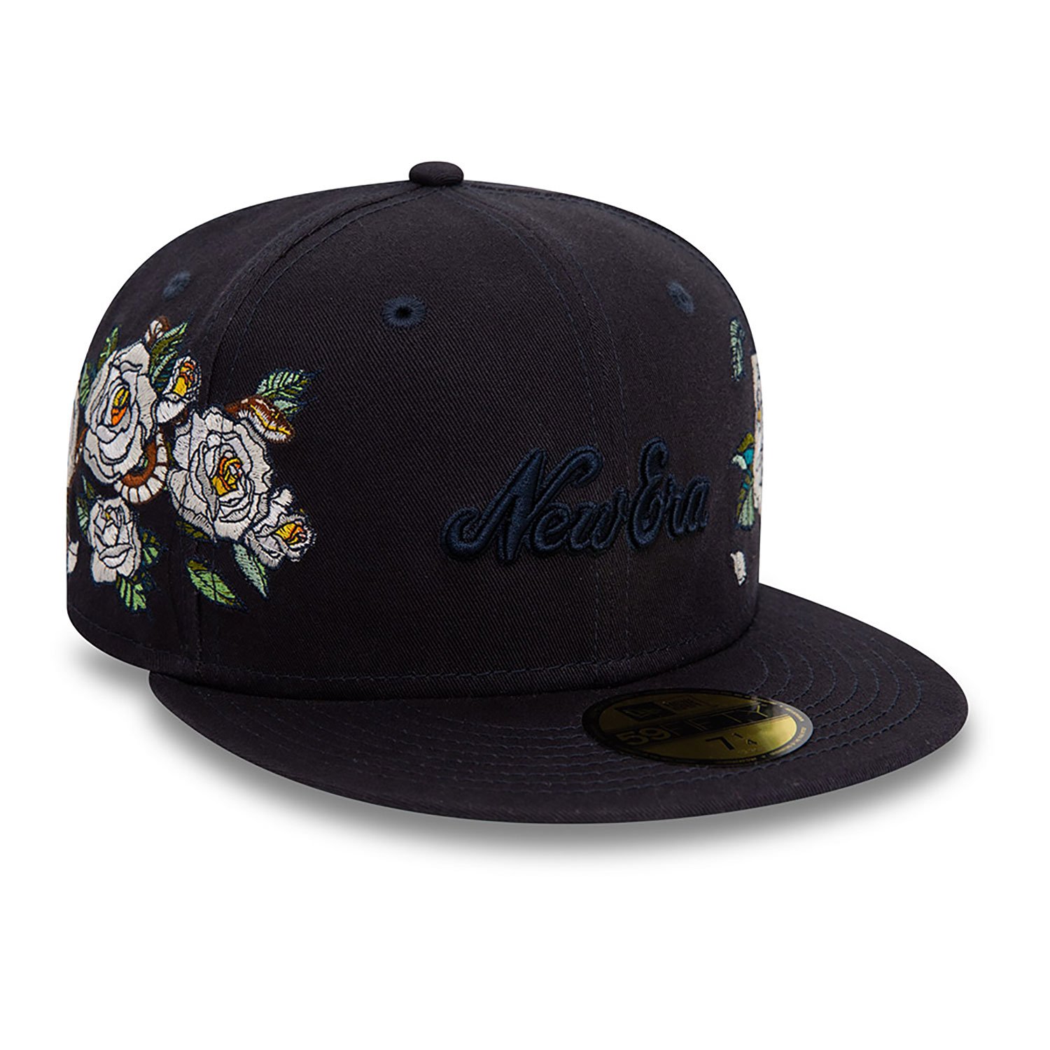 Dunkelblaue New Era Flower Icon 59FIFTY Fitted Cap