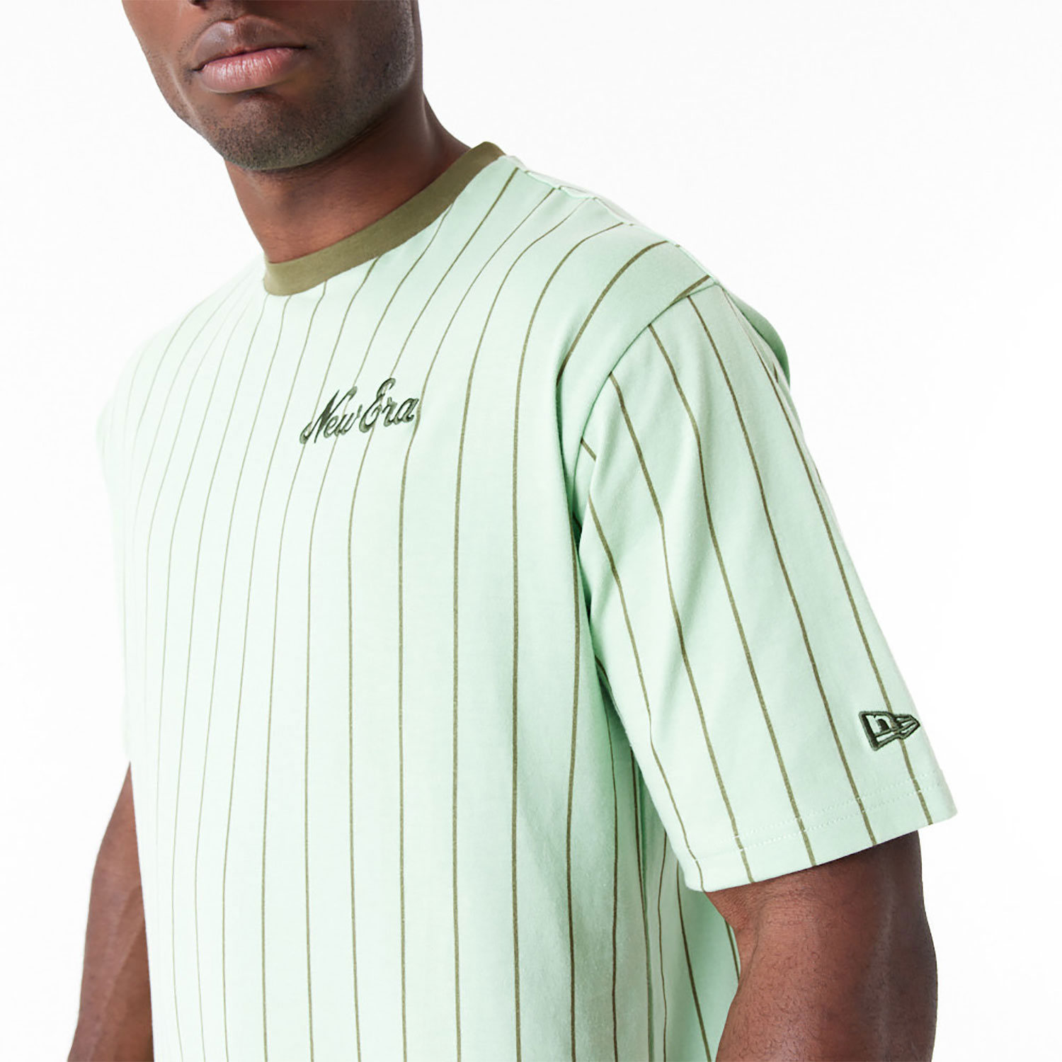 Pinstripe New Era Oversized T-Shirt | New Era Cap FI