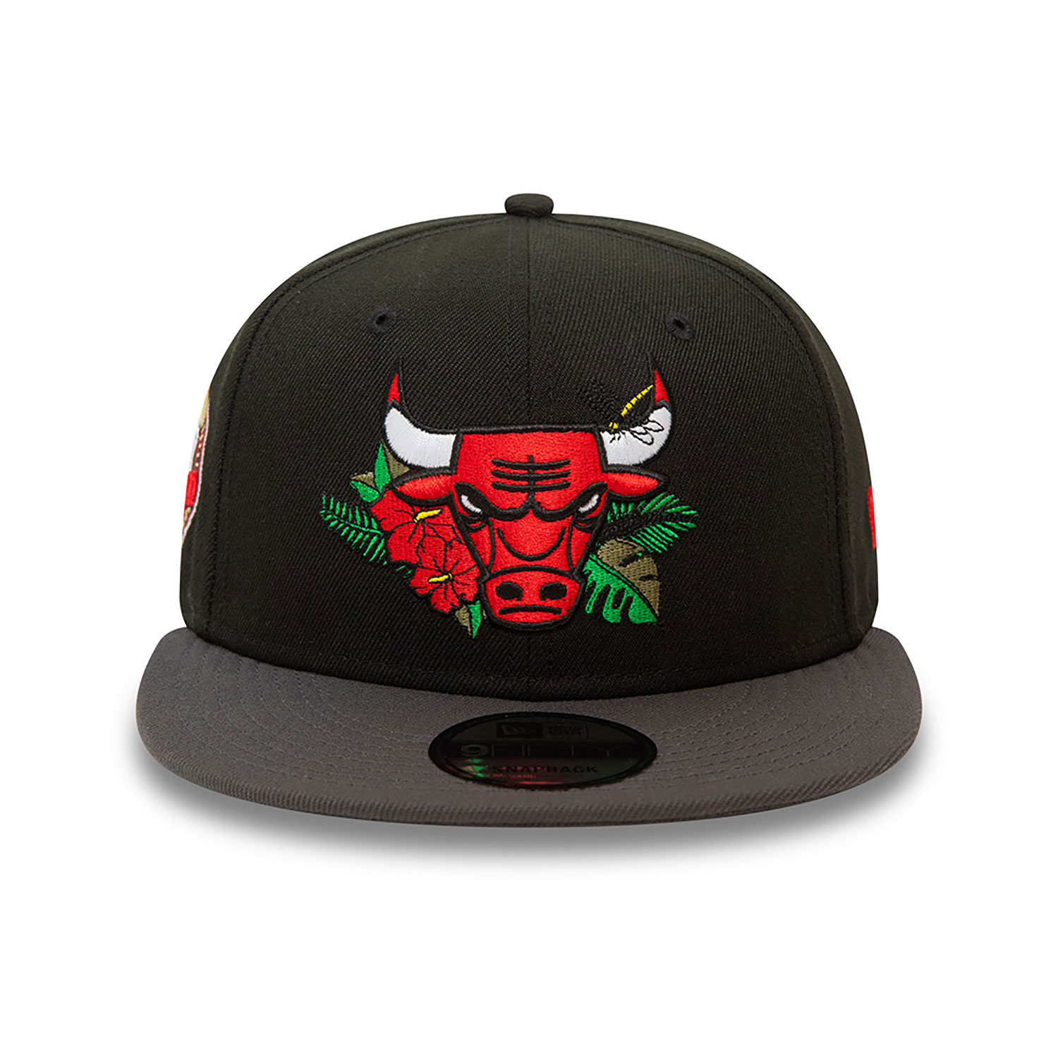 Chicago Bulls NBA Floral Black 9FIFTY Snapback Cap