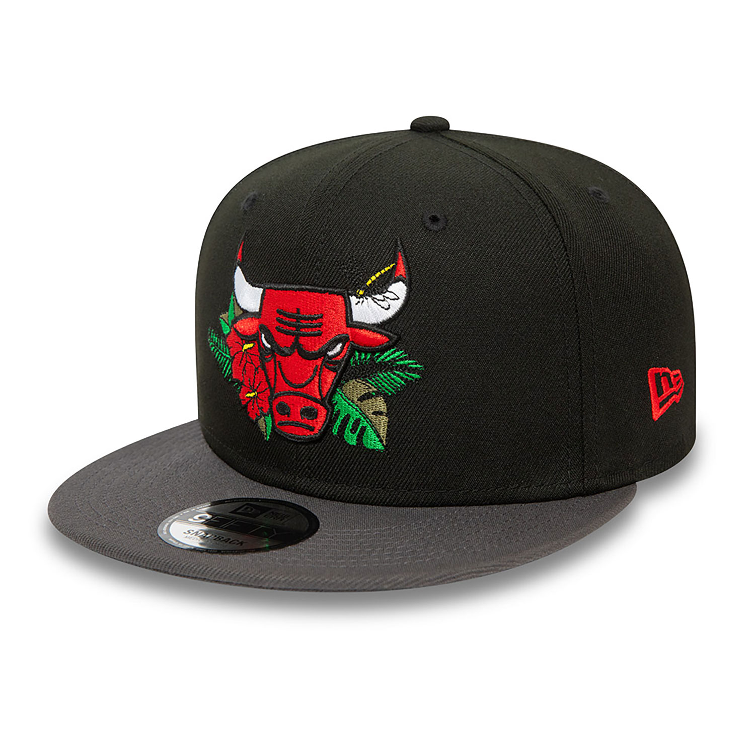 Chicago Bulls NBA Floral Black 9FIFTY Snapback Cap