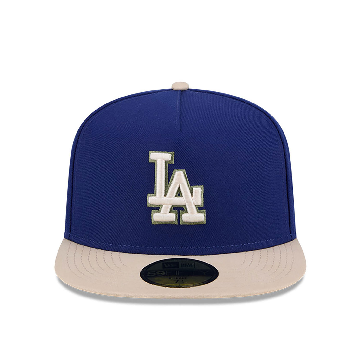 Blaue LA Dodgers Canvas 59FIFTY Fitted A-Frame Cap