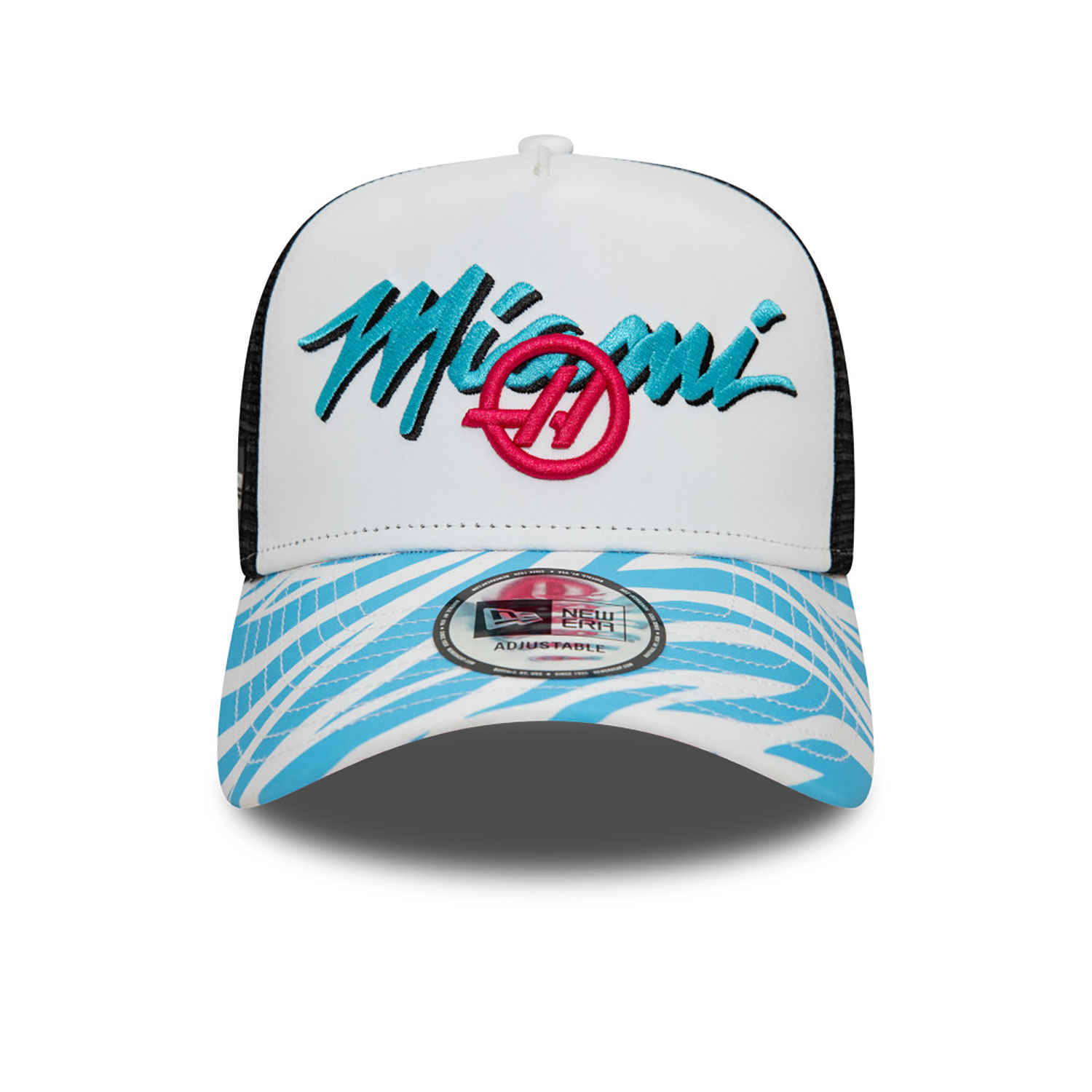 MoneyGram Haas F1 Miami Race Special White 9FORTY A-Frame Trucker Cap