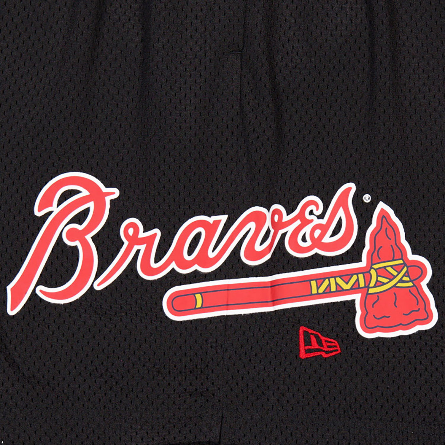 Atlanta Braves MLB Custom Black Mesh Shorts